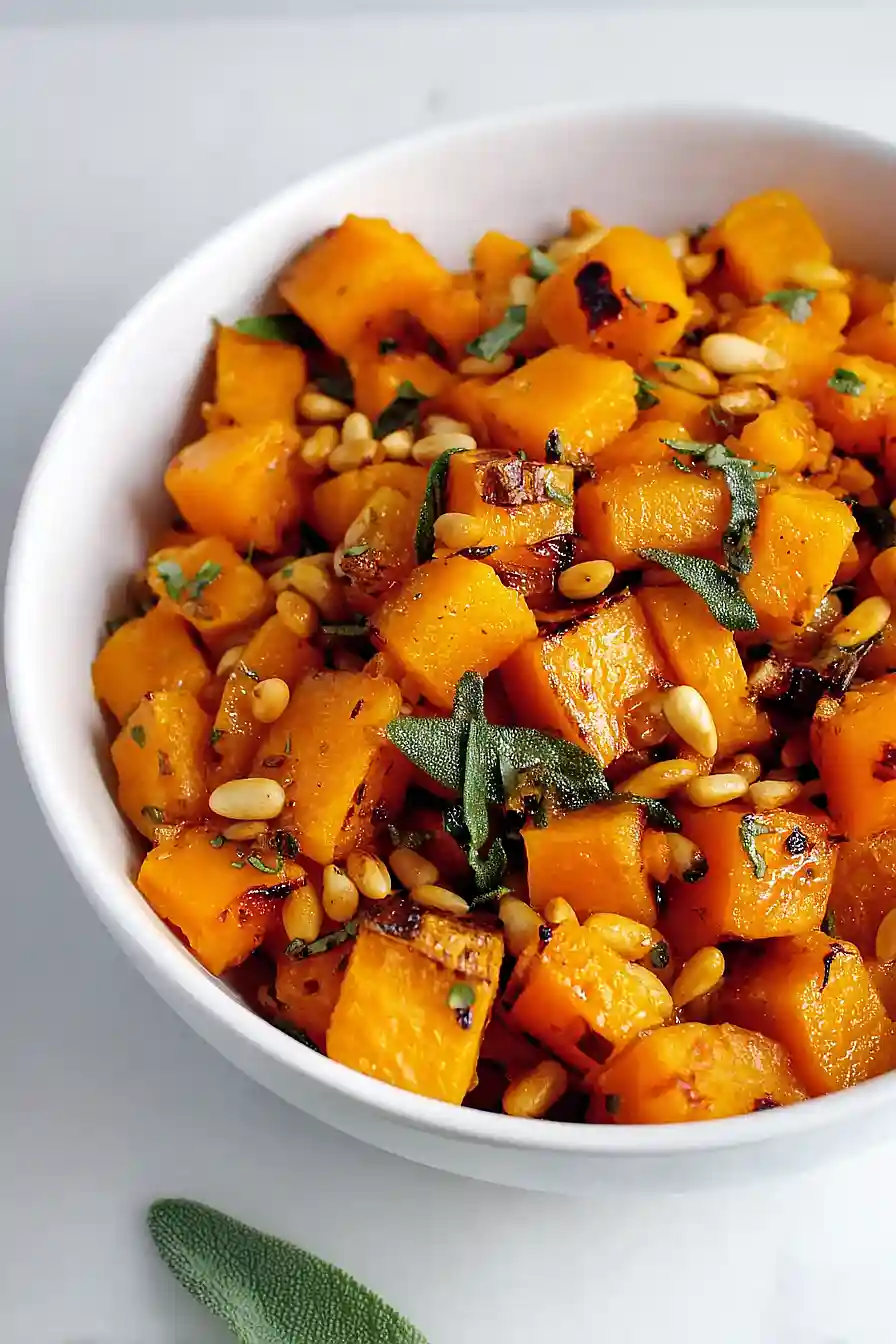 roasted butternut squash with sage