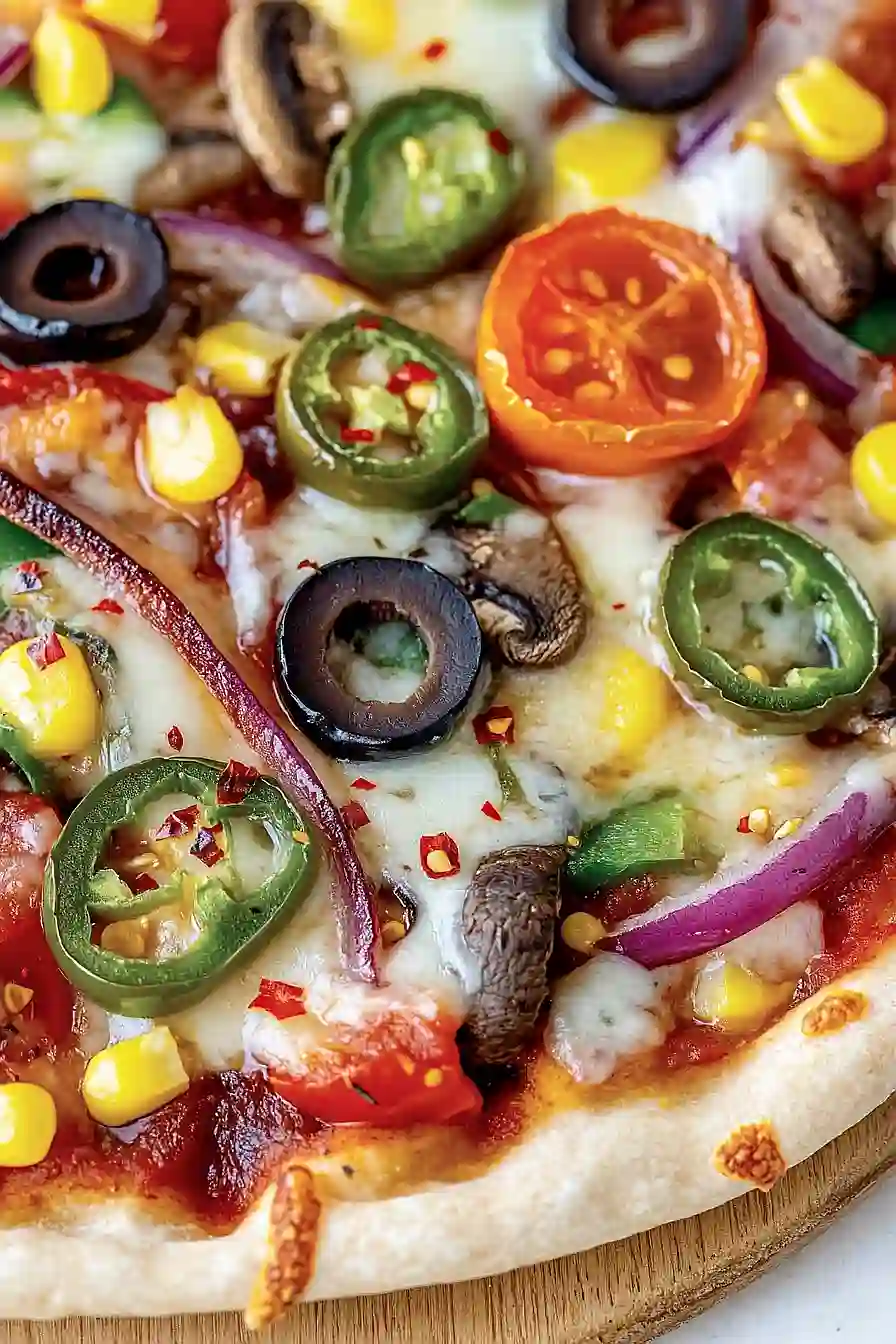 veggie pita bread pizza