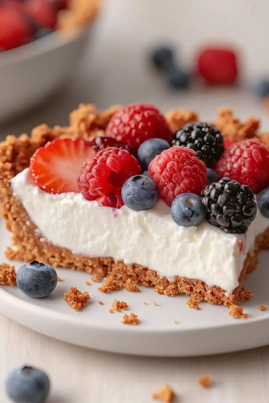 no-bake greek yogurt fruit tart