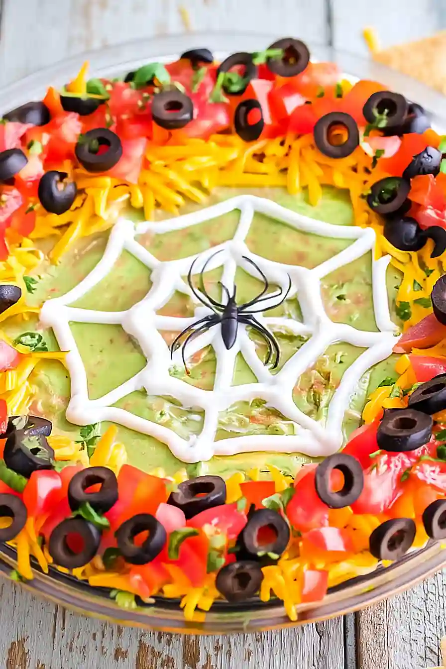 spider web taco dip