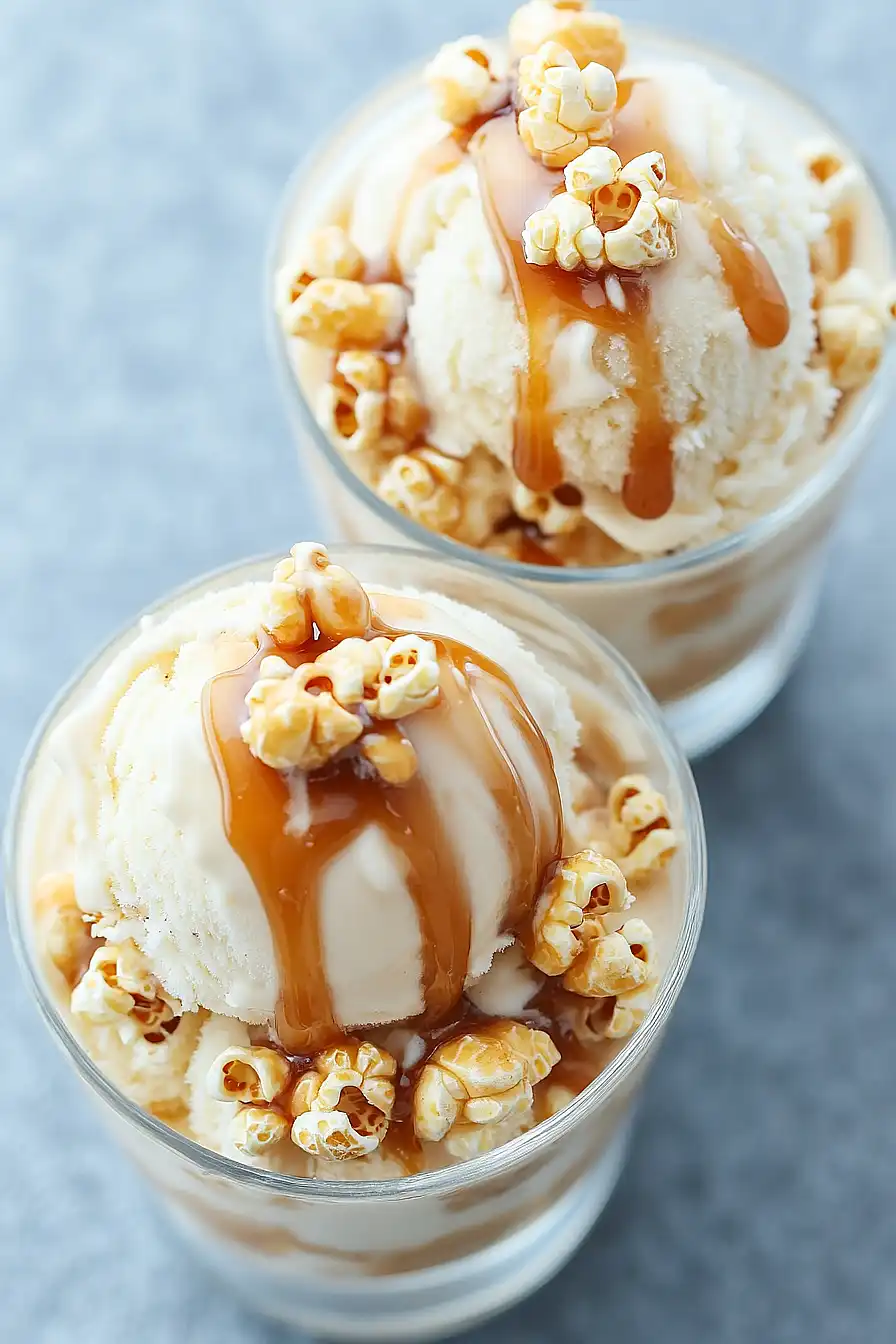caramel popcorn ice cream