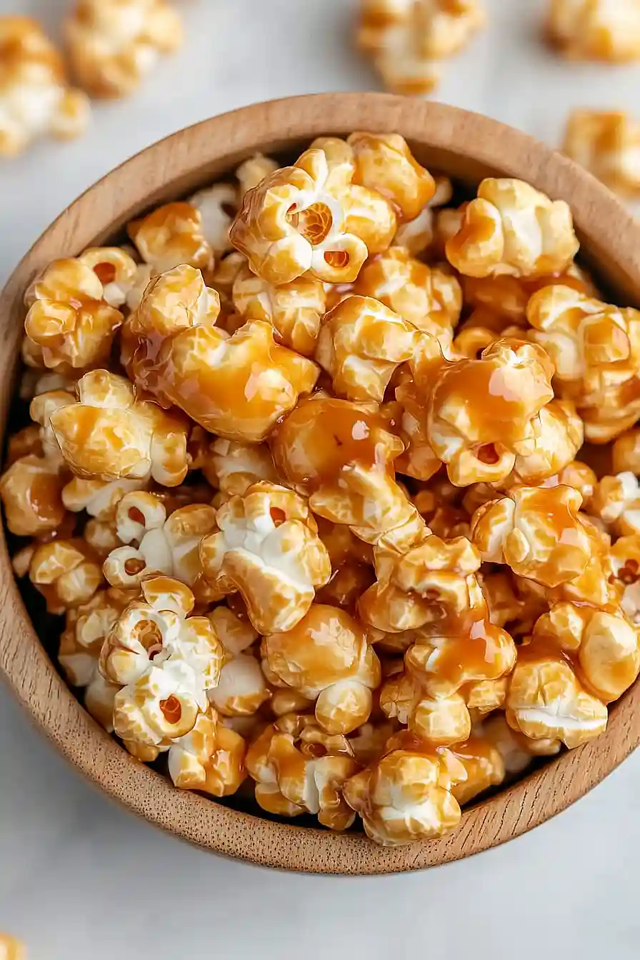 air fryer caramel popcorn