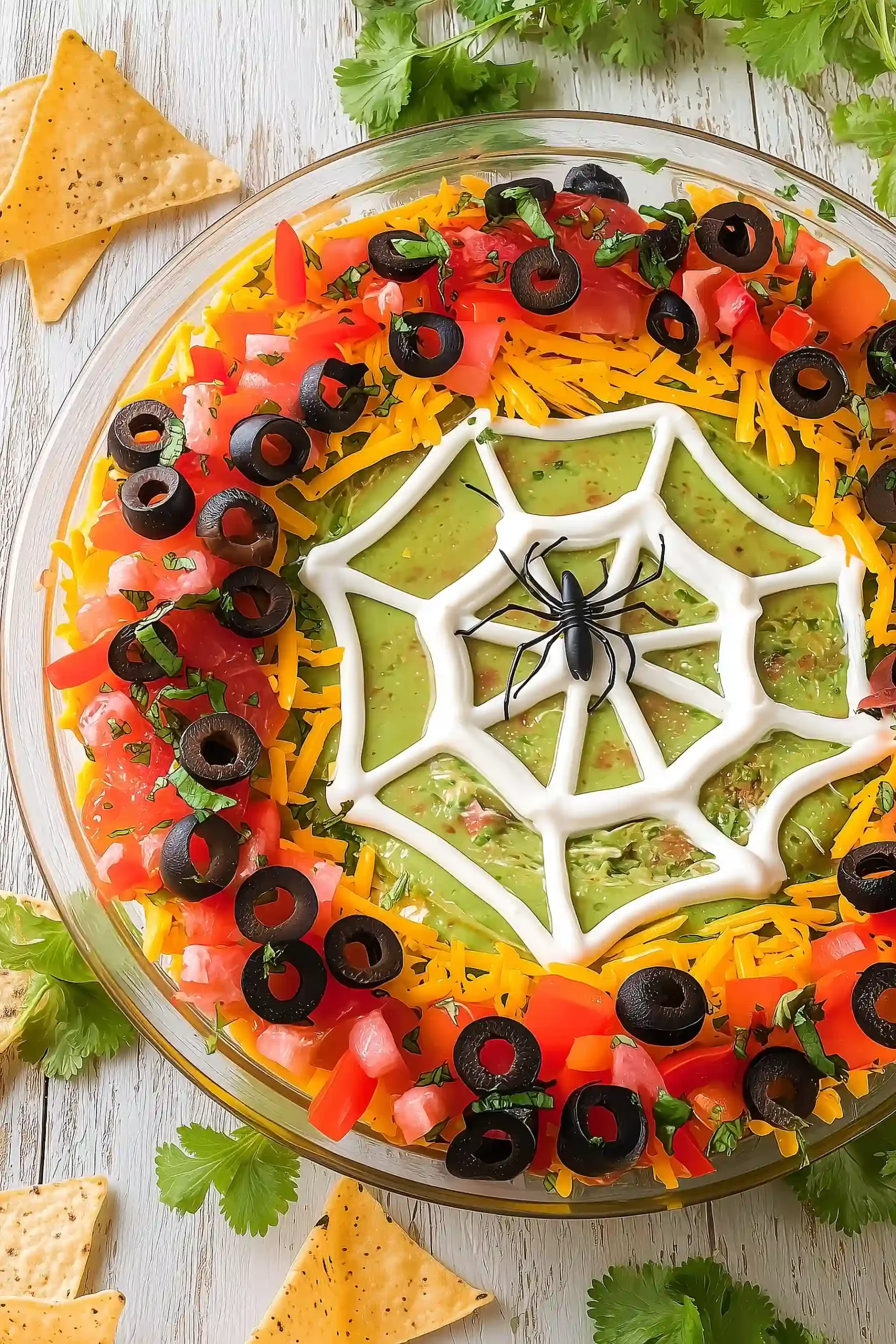 spider web taco dip