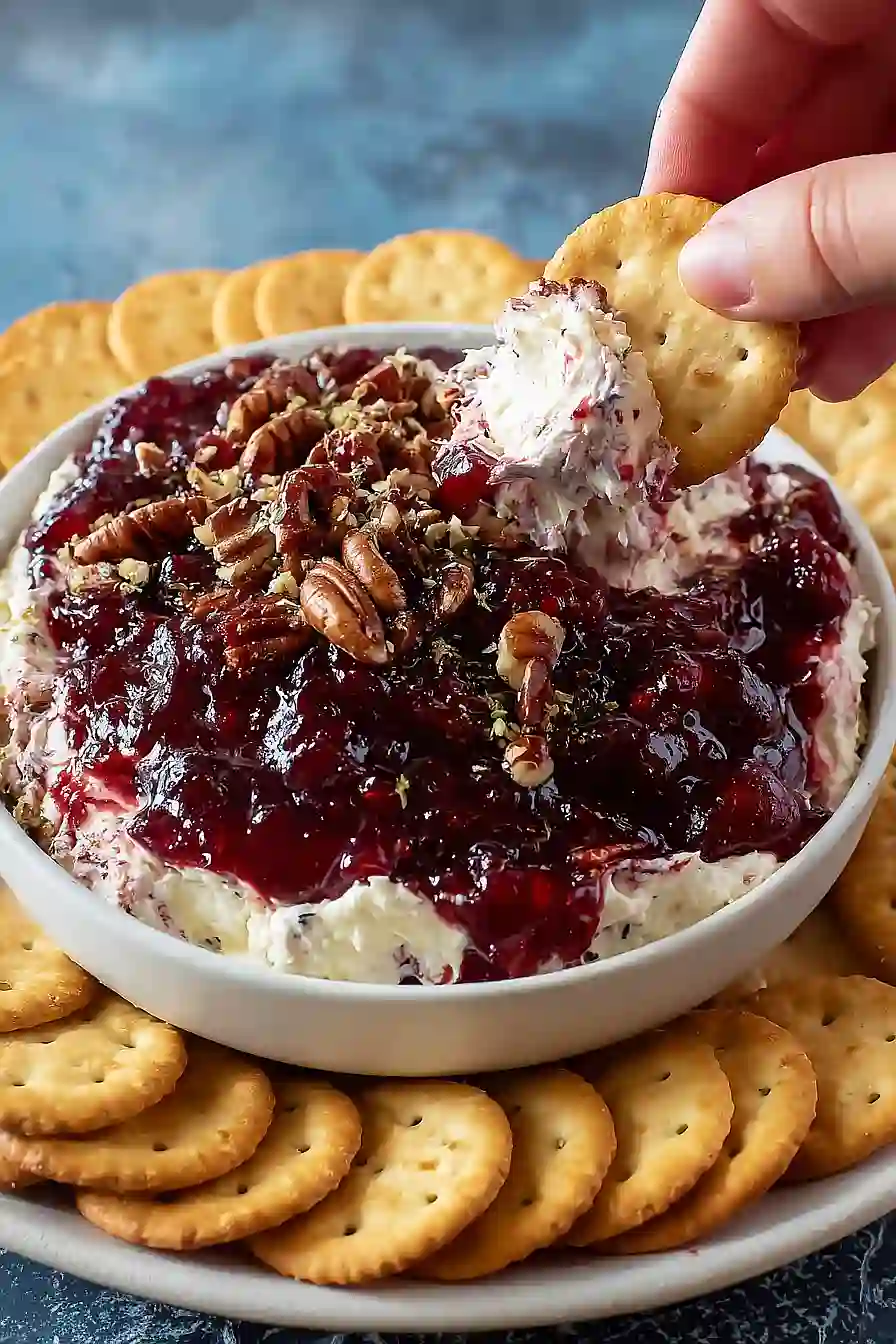 cranberry cream cheese dip with sour cream