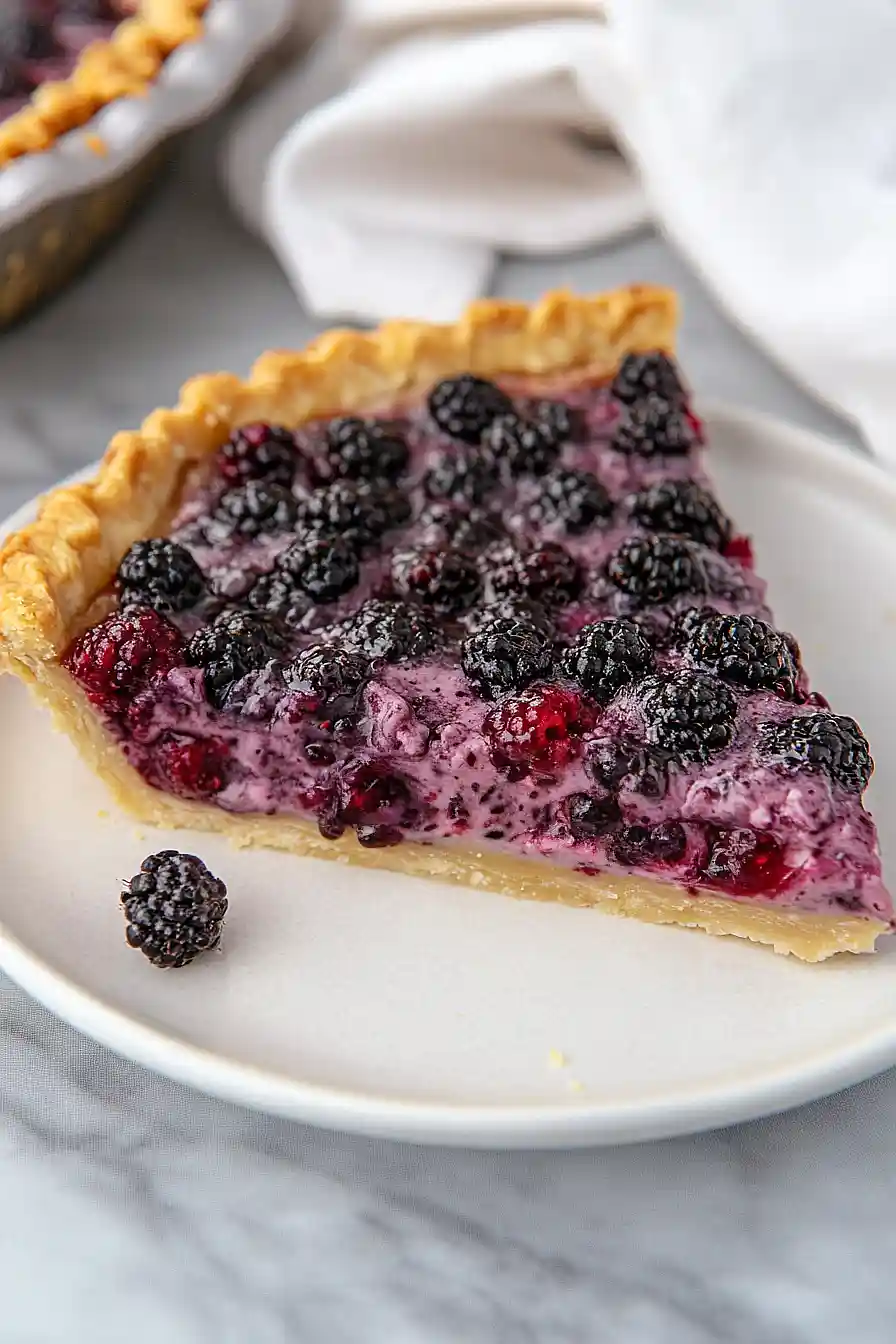 black raspberry custard pie