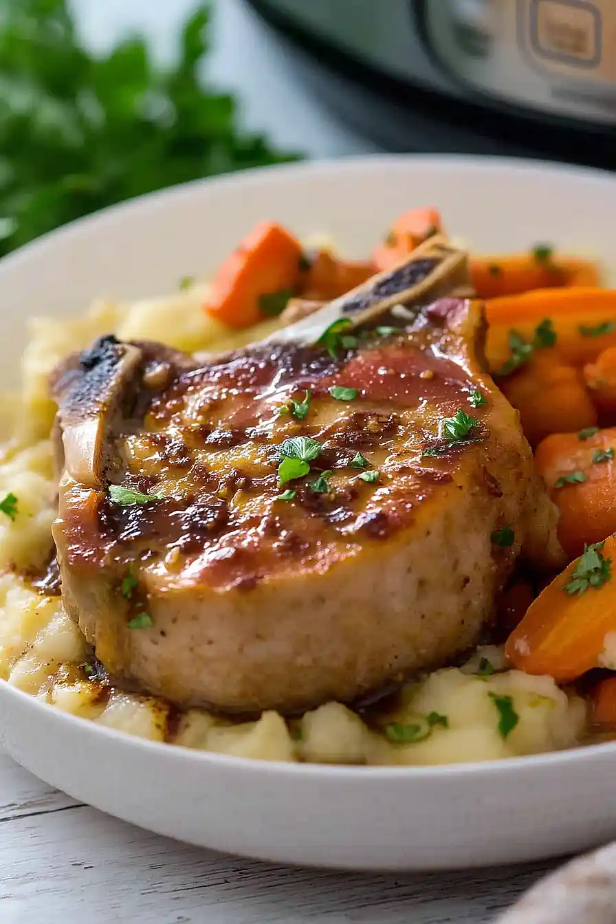 instant pot apple cider pork chops