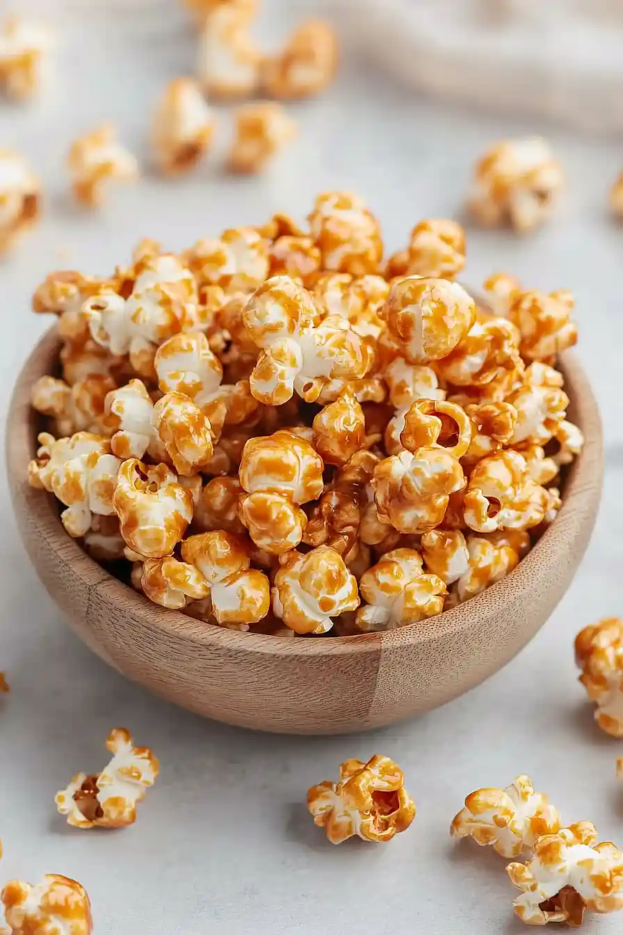 air fryer caramel popcorn