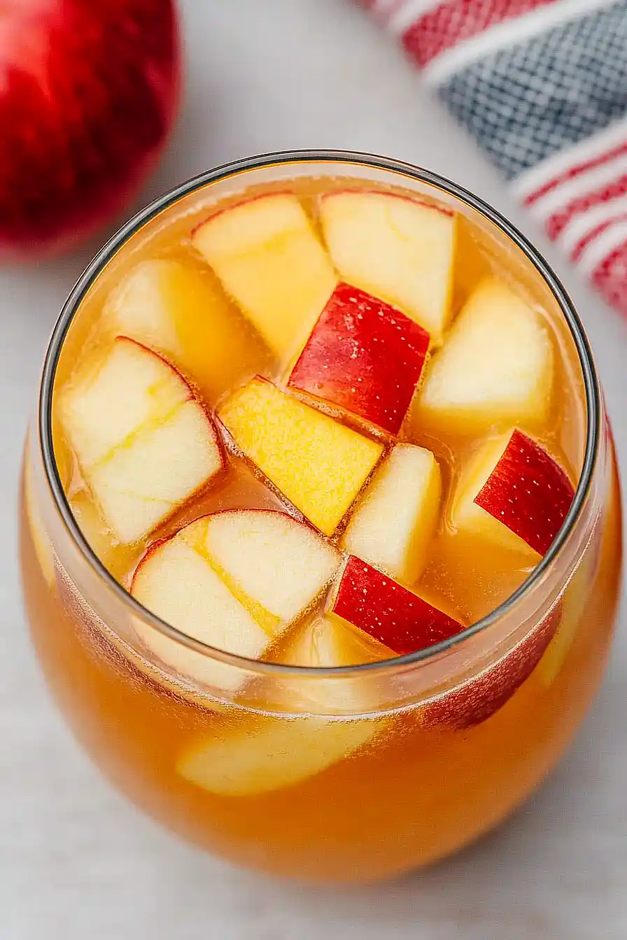 apple cider sangria with caramel vodka