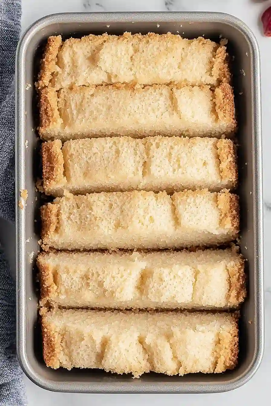 angel food cake in a loaf pan