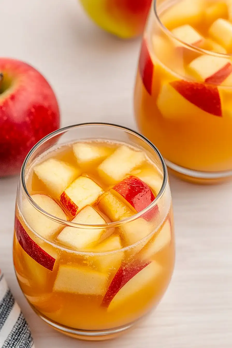 apple cider sangria with caramel vodka