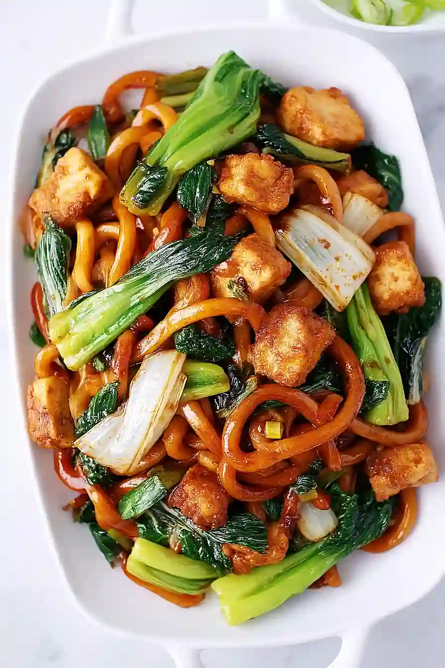 tofu udon stir fry