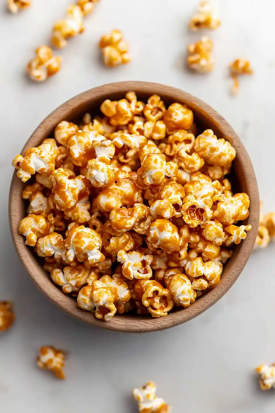air fryer caramel popcorn