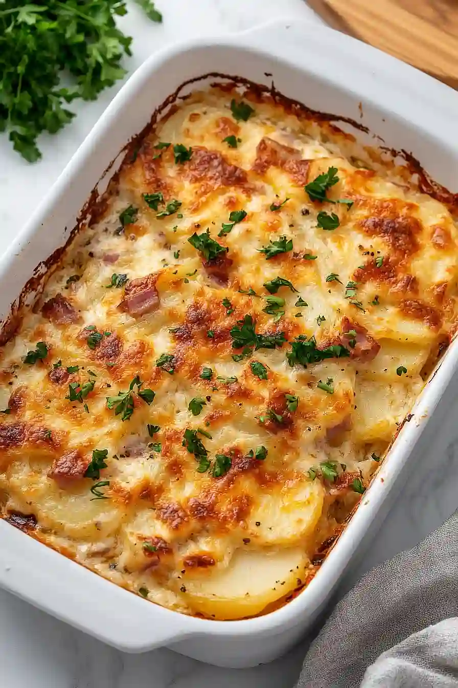 scalloped potatoes and ham casserole
