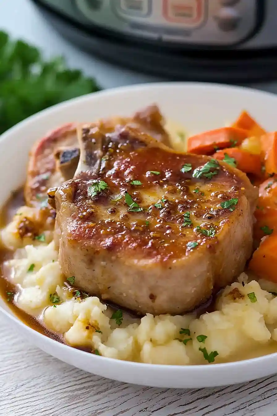 instant pot apple cider pork chops