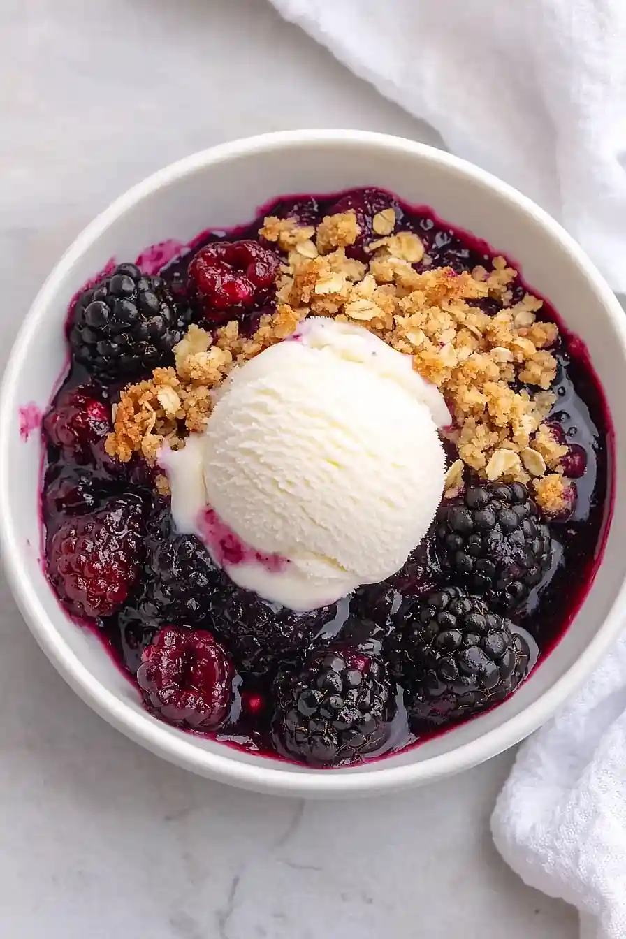 black raspberry crisp