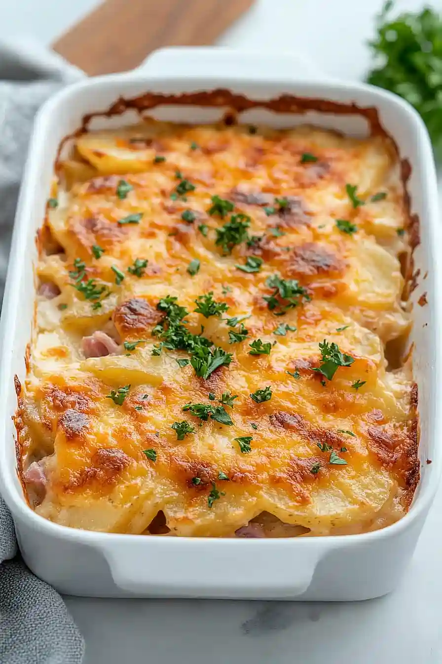 scalloped potatoes and ham casserole