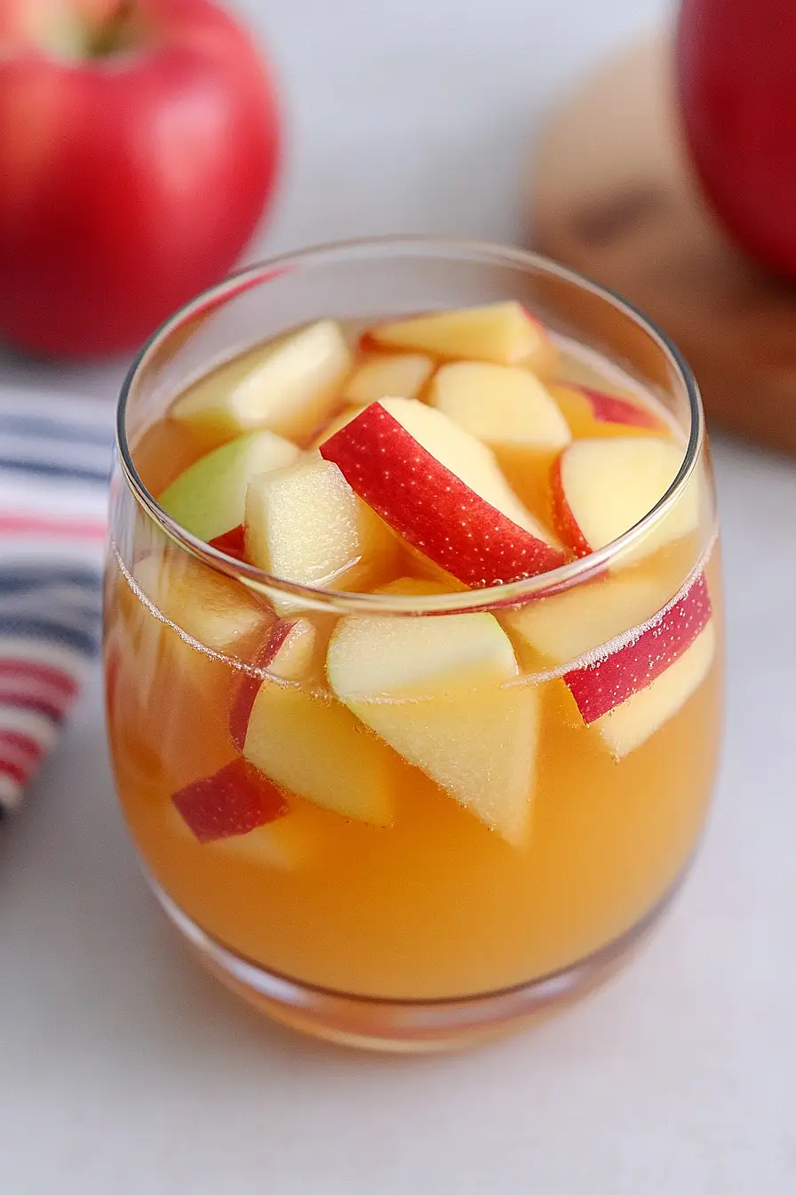 apple cider sangria with caramel vodka