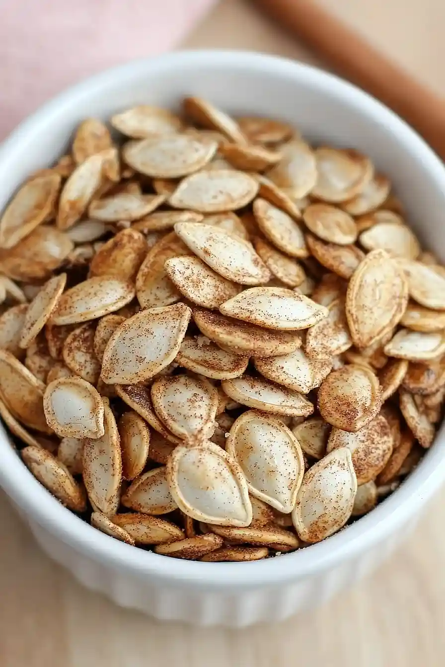 honey roasted pumpkin seeds with cinnamon