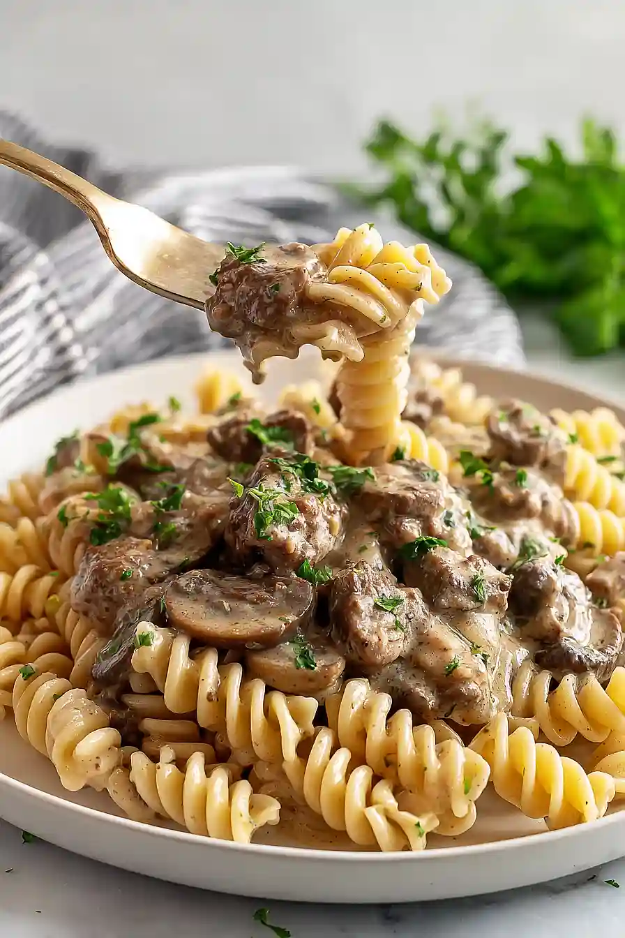dairy free beef stroganoff