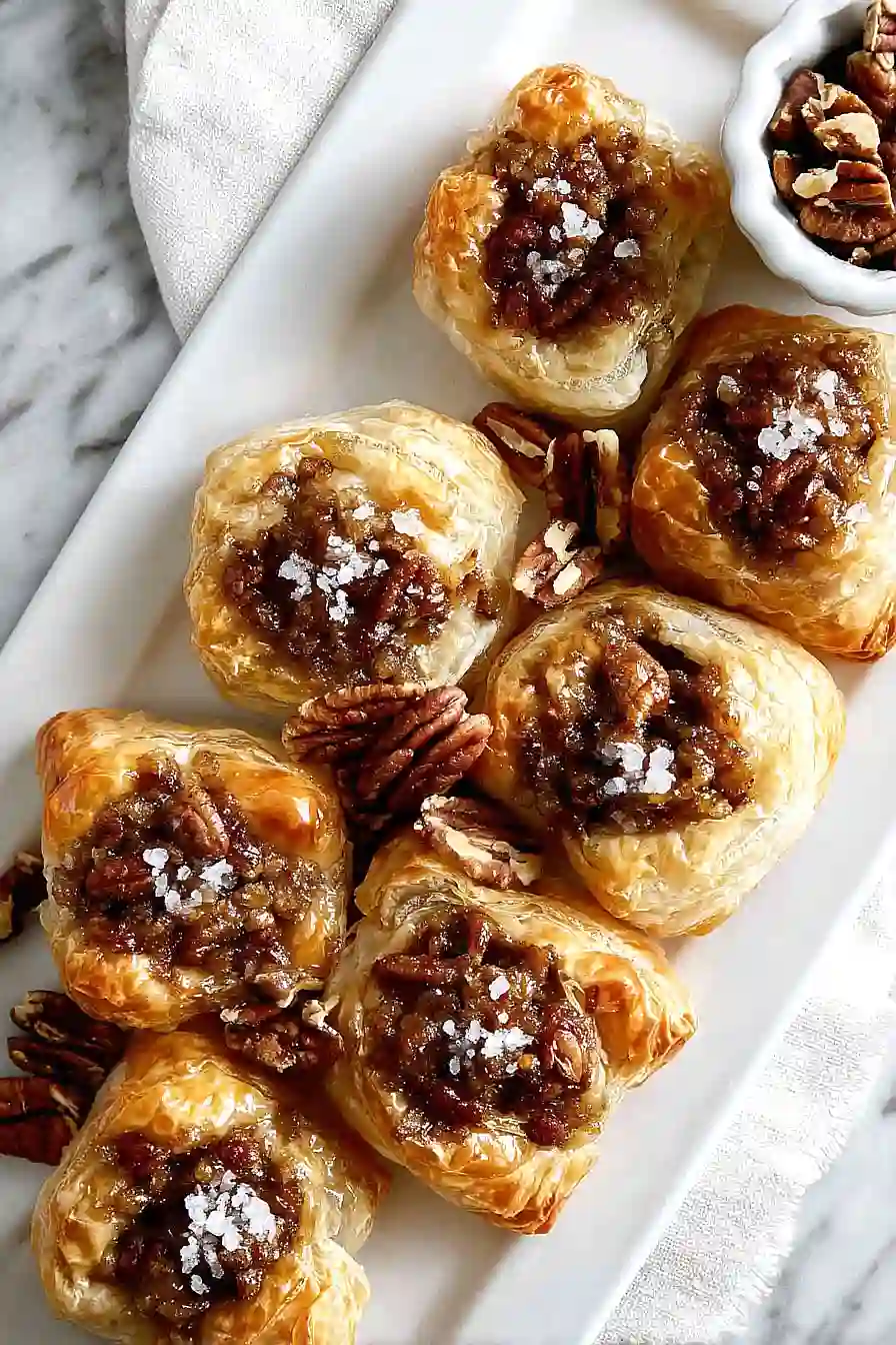puff pastry pecan pie bites