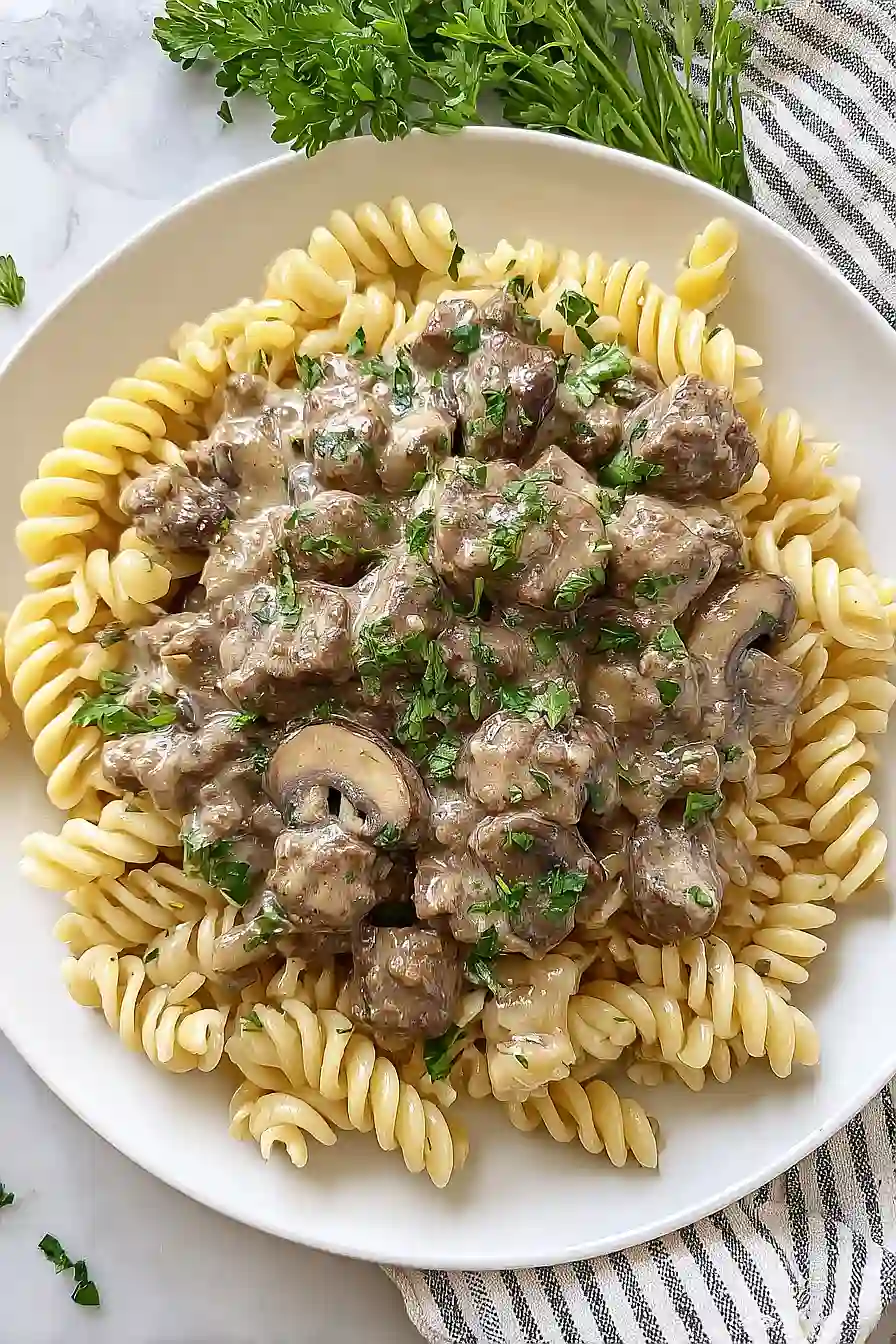 dairy free beef stroganoff