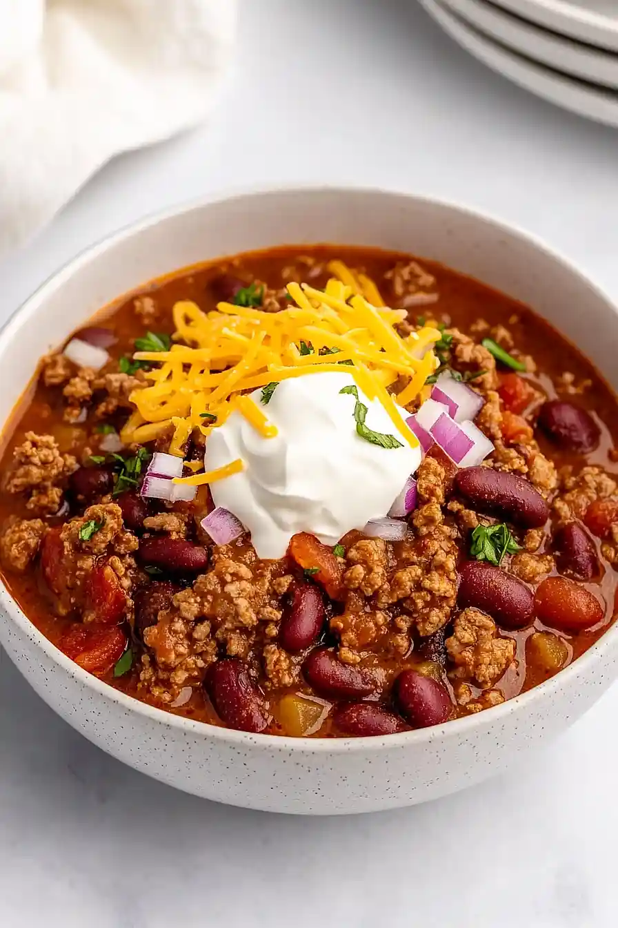 crockpot beef and sausage chili