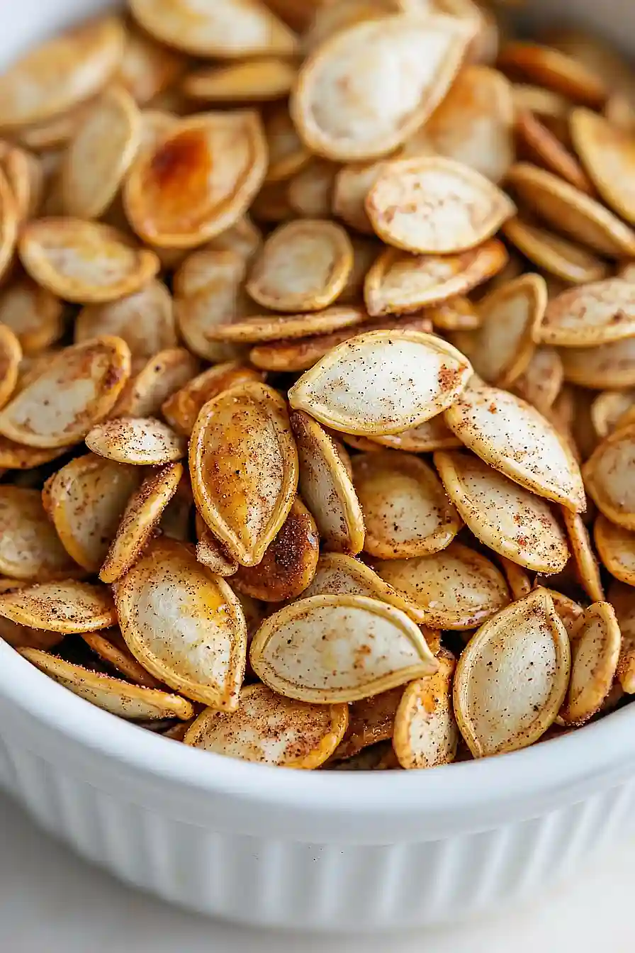 honey roasted pumpkin seeds with cinnamon