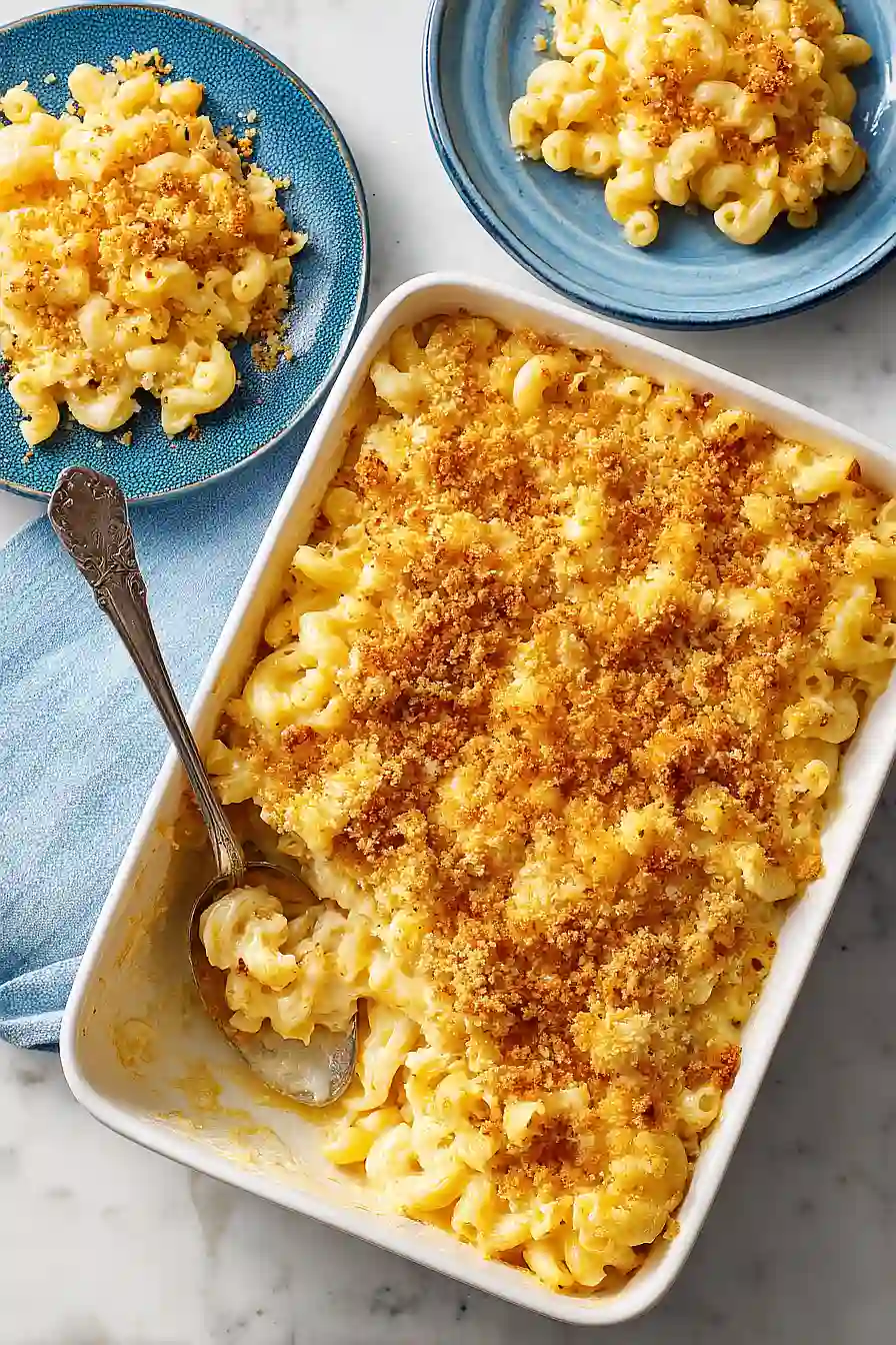 baked mac and cheese with bread crumbs