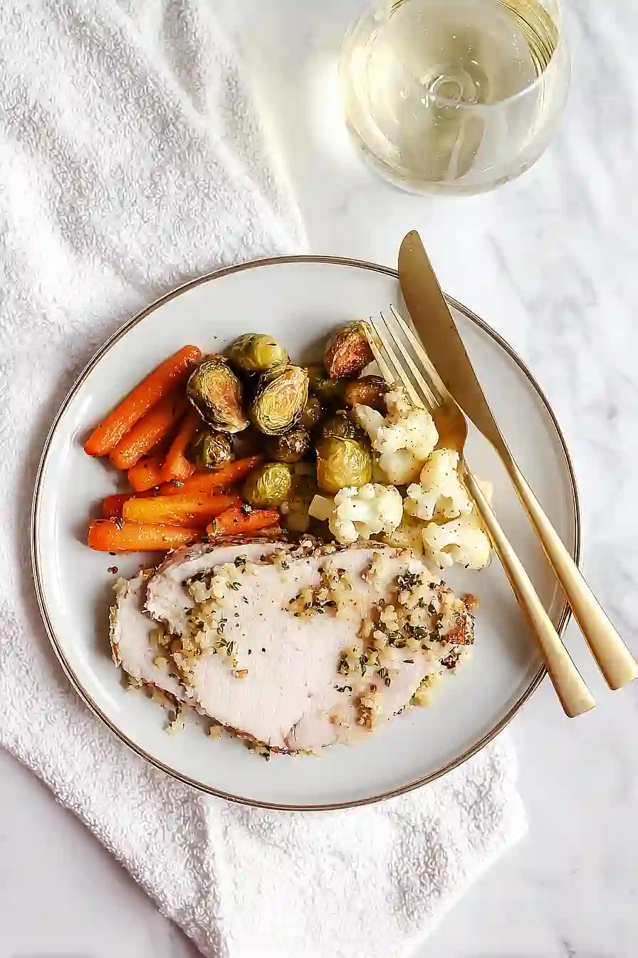 roasted turkey with vegetables