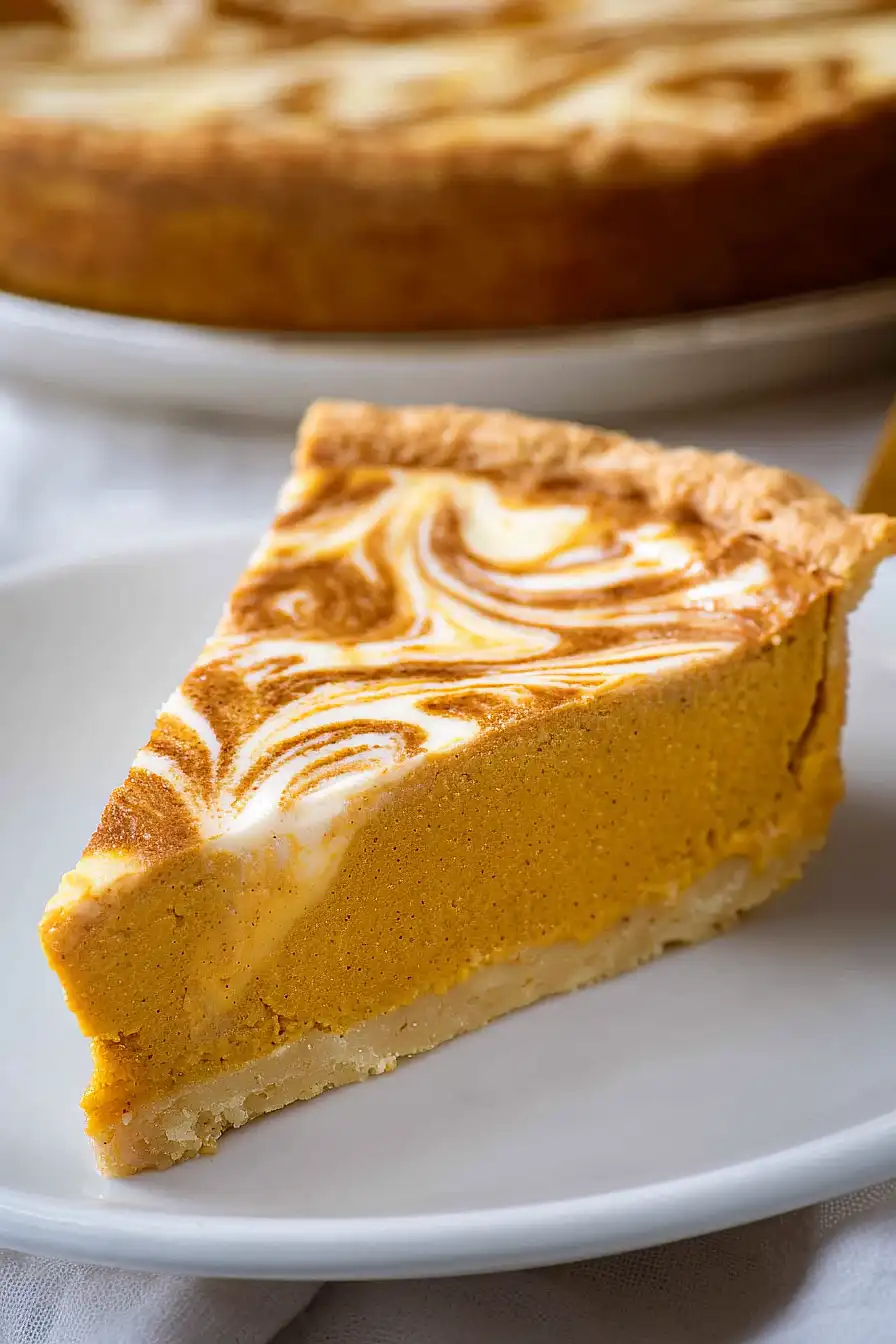 cheesecake swirl pumpkin pie