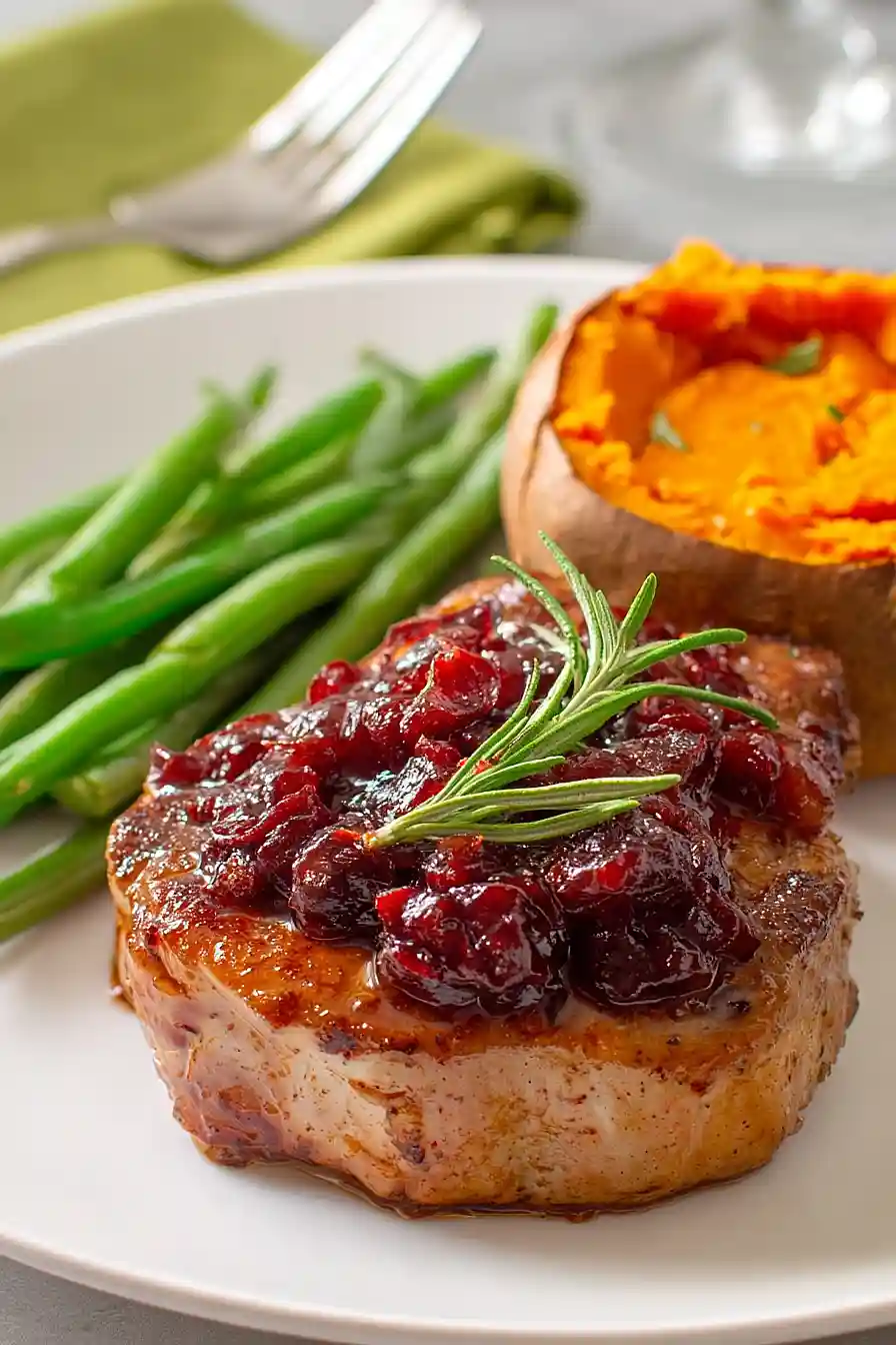 cranberry sauce pork chops