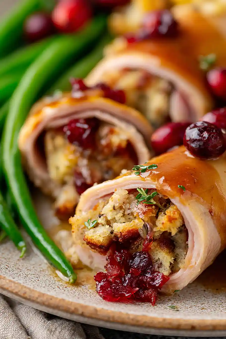 turkey and stuffing roll ups