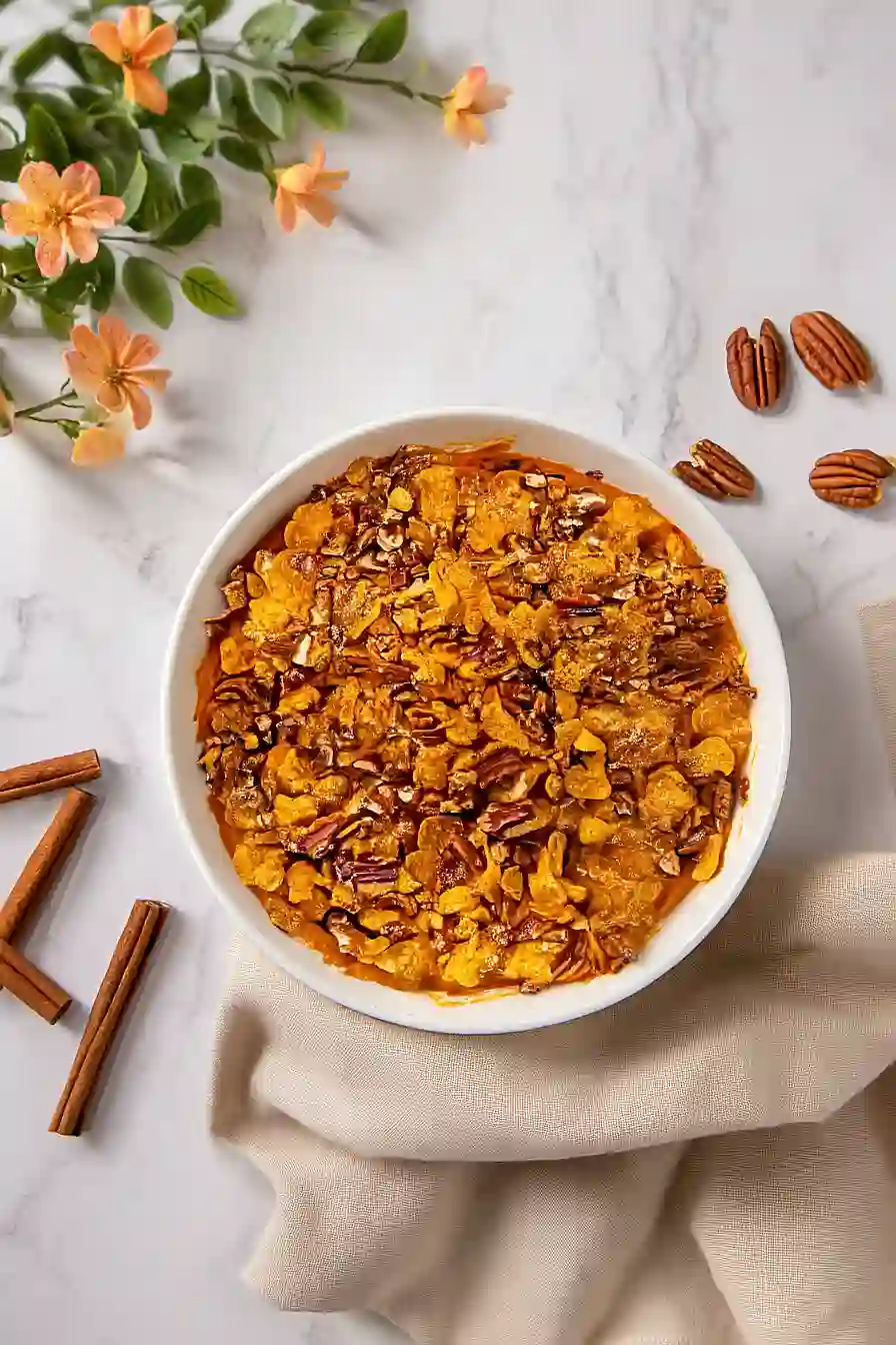 sweet potato casserole with cornflakes