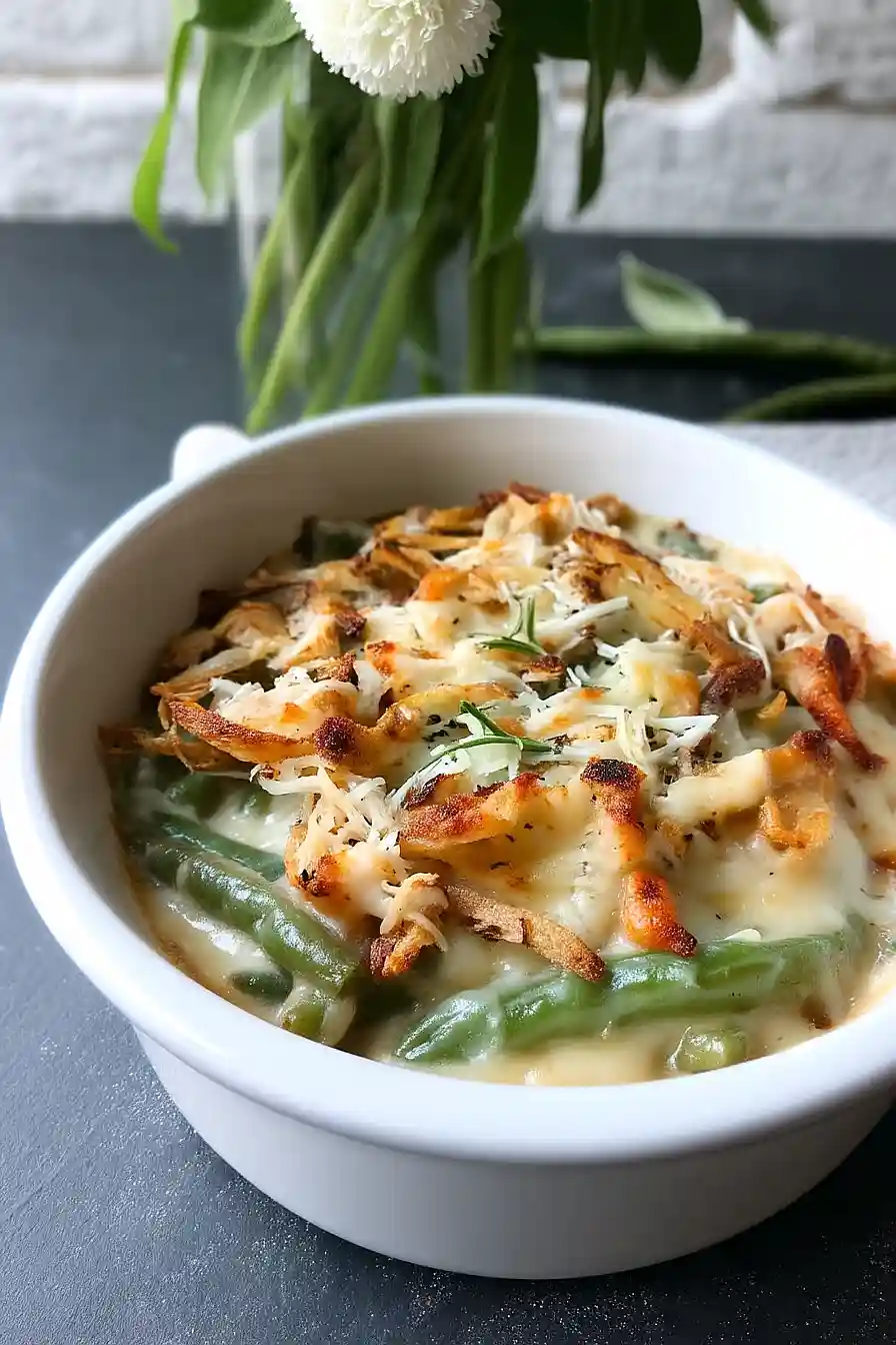 garlic parmesan green bean casserole