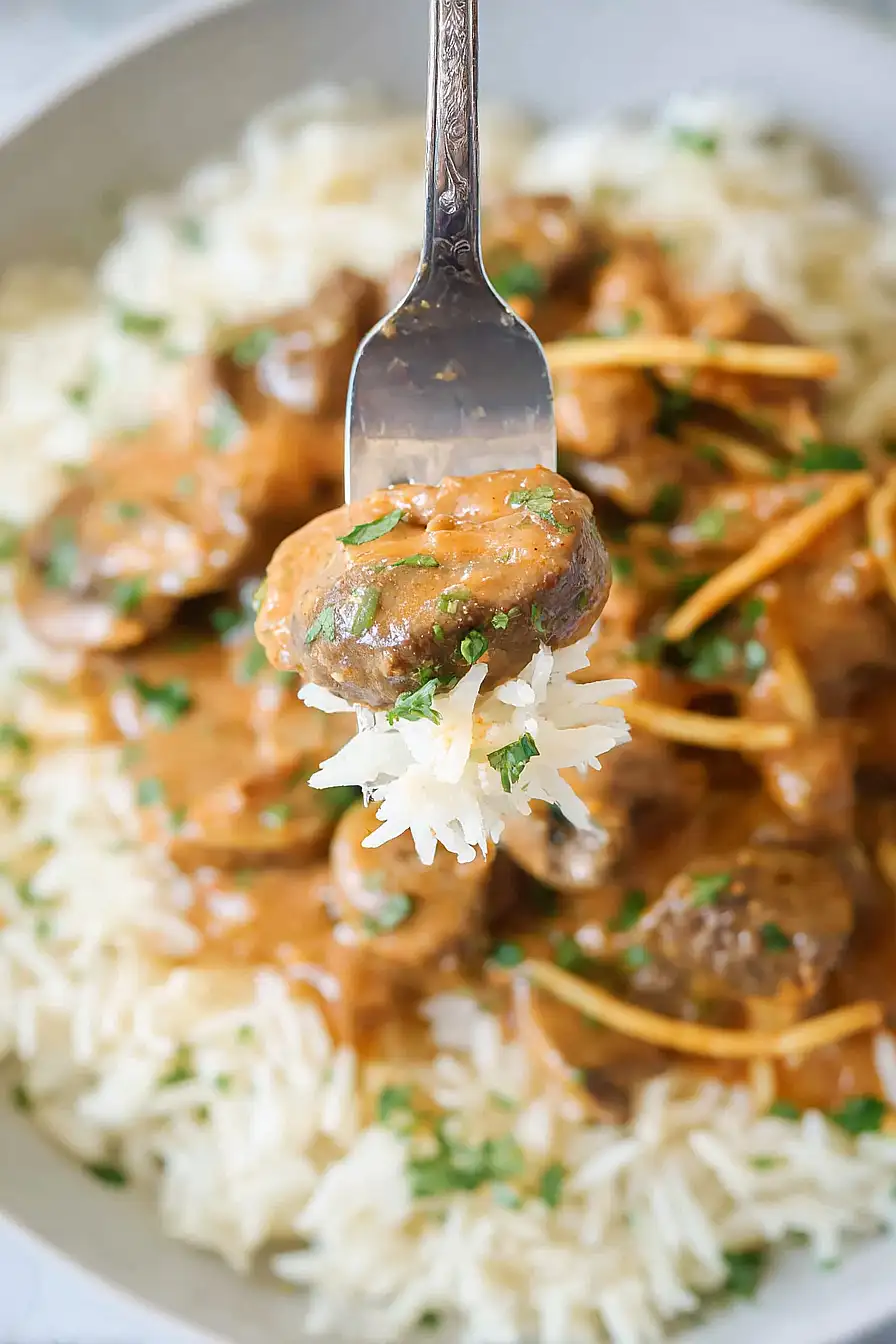 brazilian beef stroganoff
