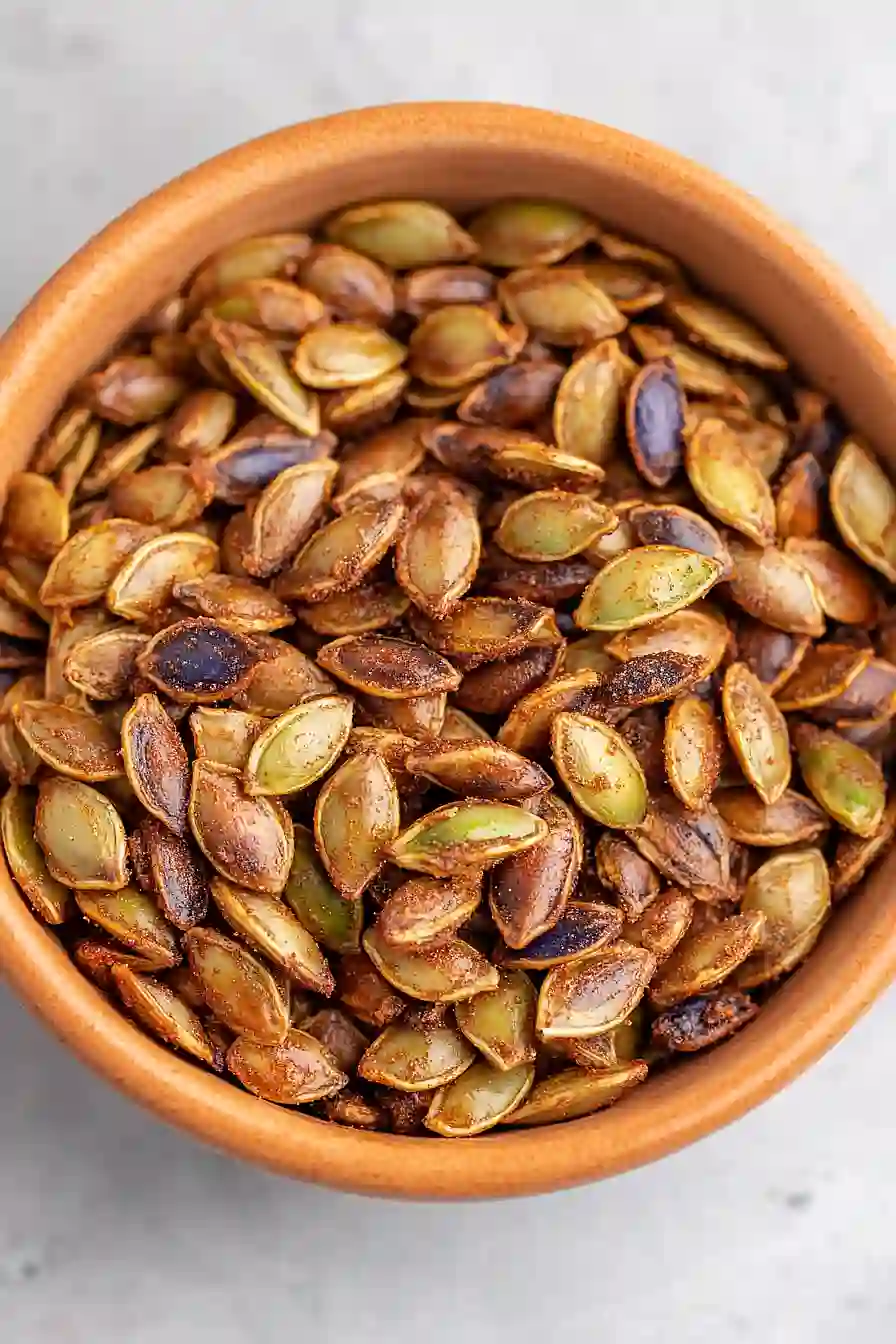 sweet and spicy roasted pumpkin seeds