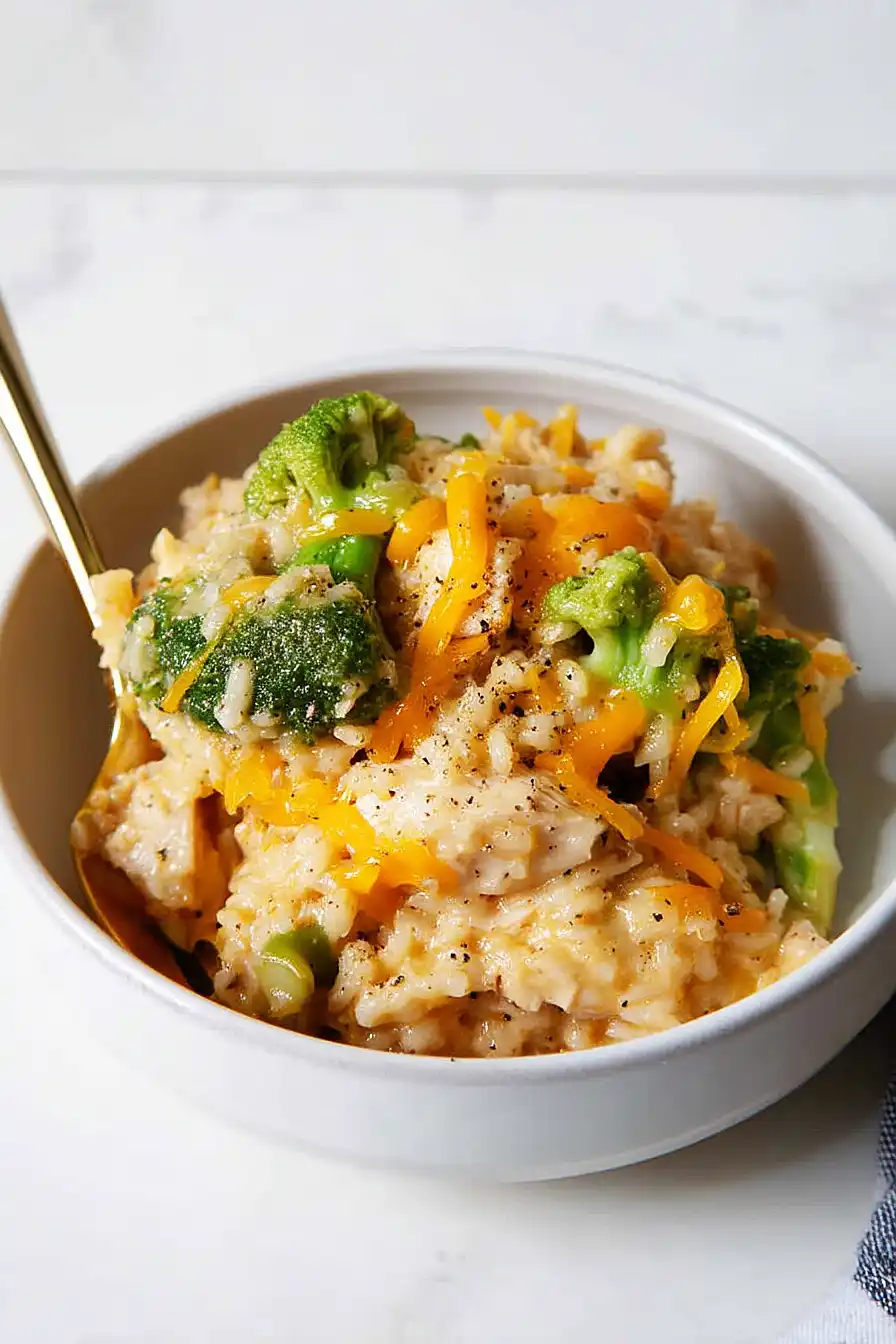 instant pot cheesy chicken broccoli rice casserole