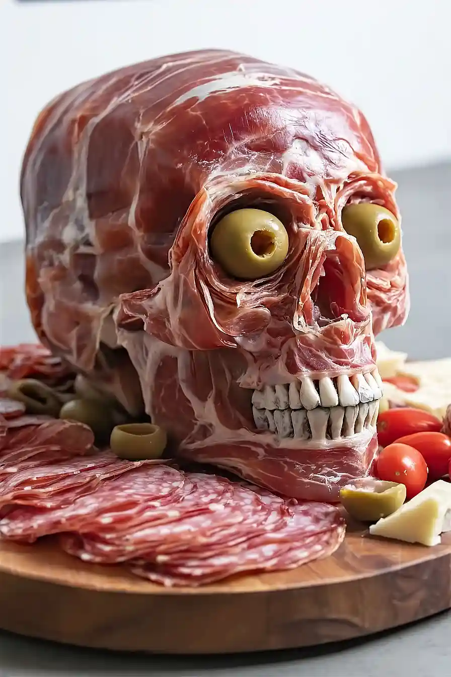 halloween meathead charcuterie board