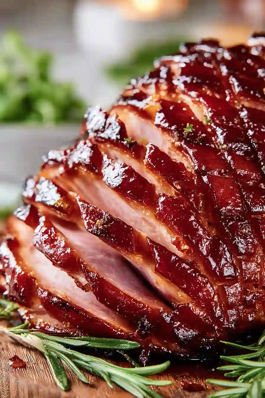 raspberry chipotle glazed ham