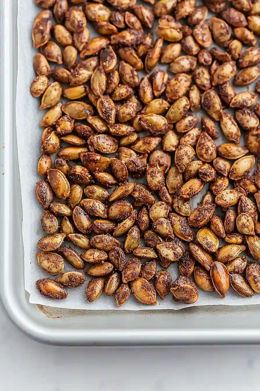 sweet and spicy roasted pumpkin seeds