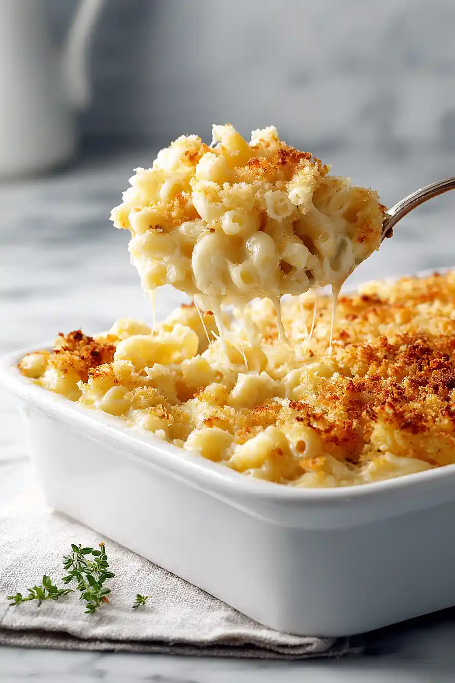 baked mac and cheese with bread crumbs