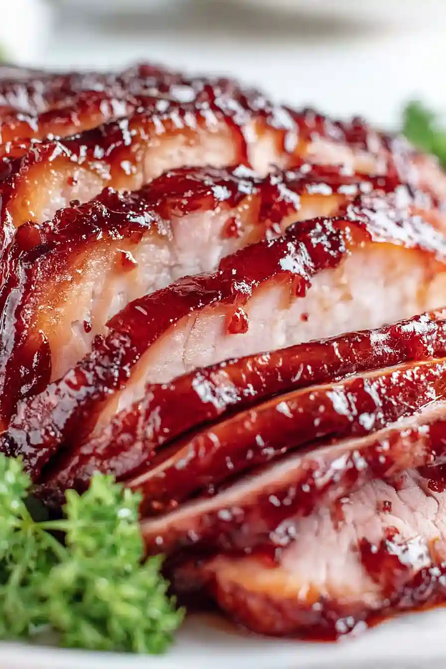raspberry chipotle glazed ham