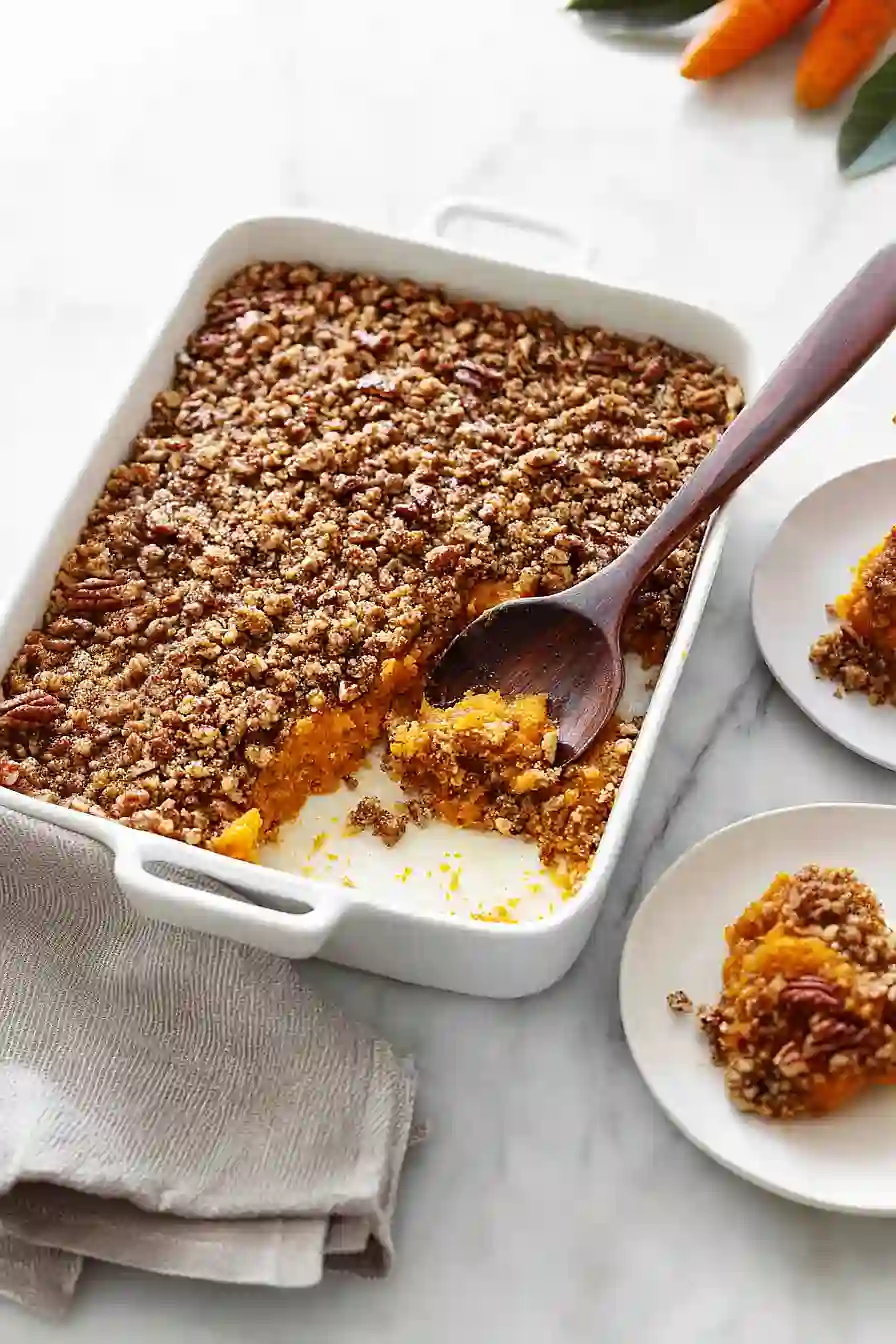 sweet potato casserole with brown sugar topping