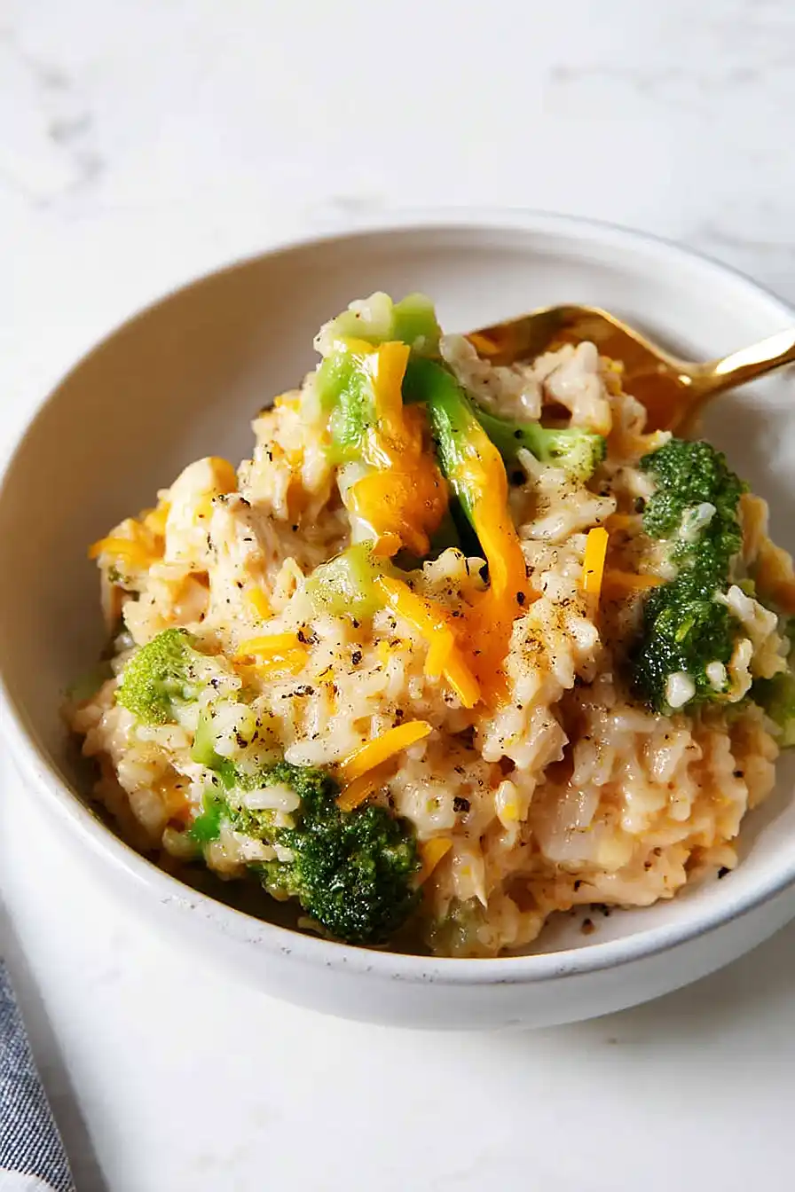 instant pot cheesy chicken broccoli rice casserole