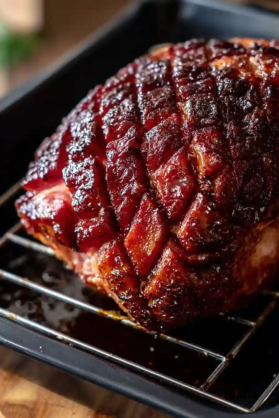 raspberry chipotle glazed ham