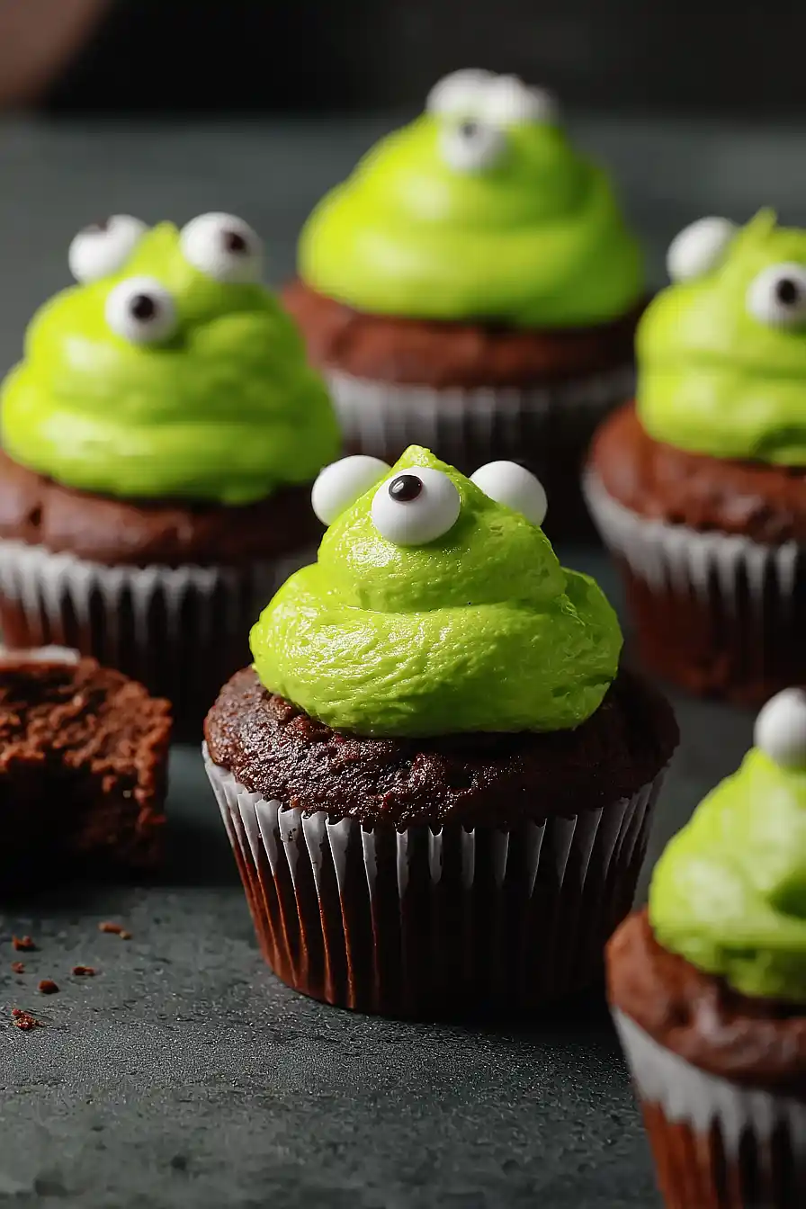 halloween toy story alien cupcakes
