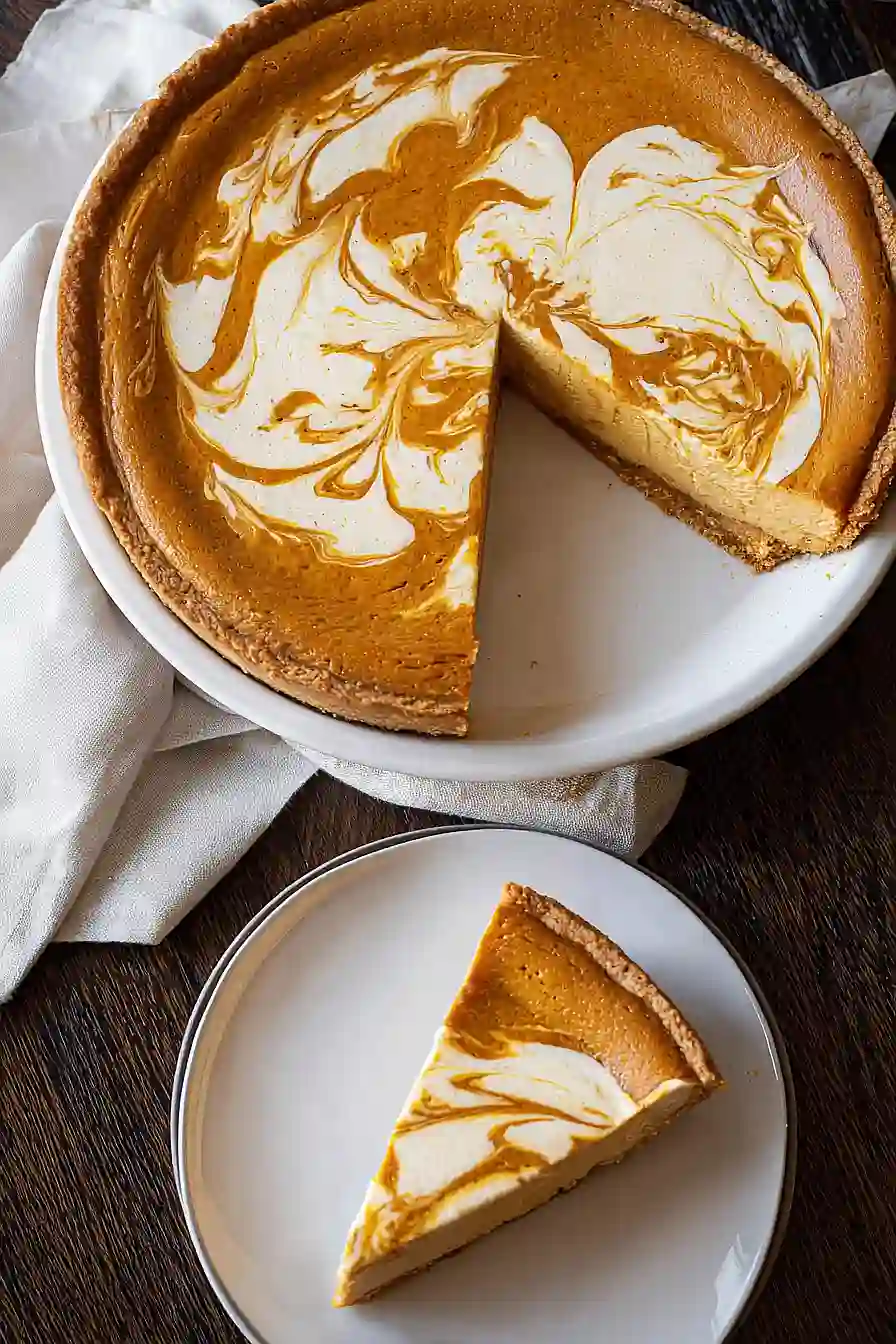 cheesecake swirl pumpkin pie