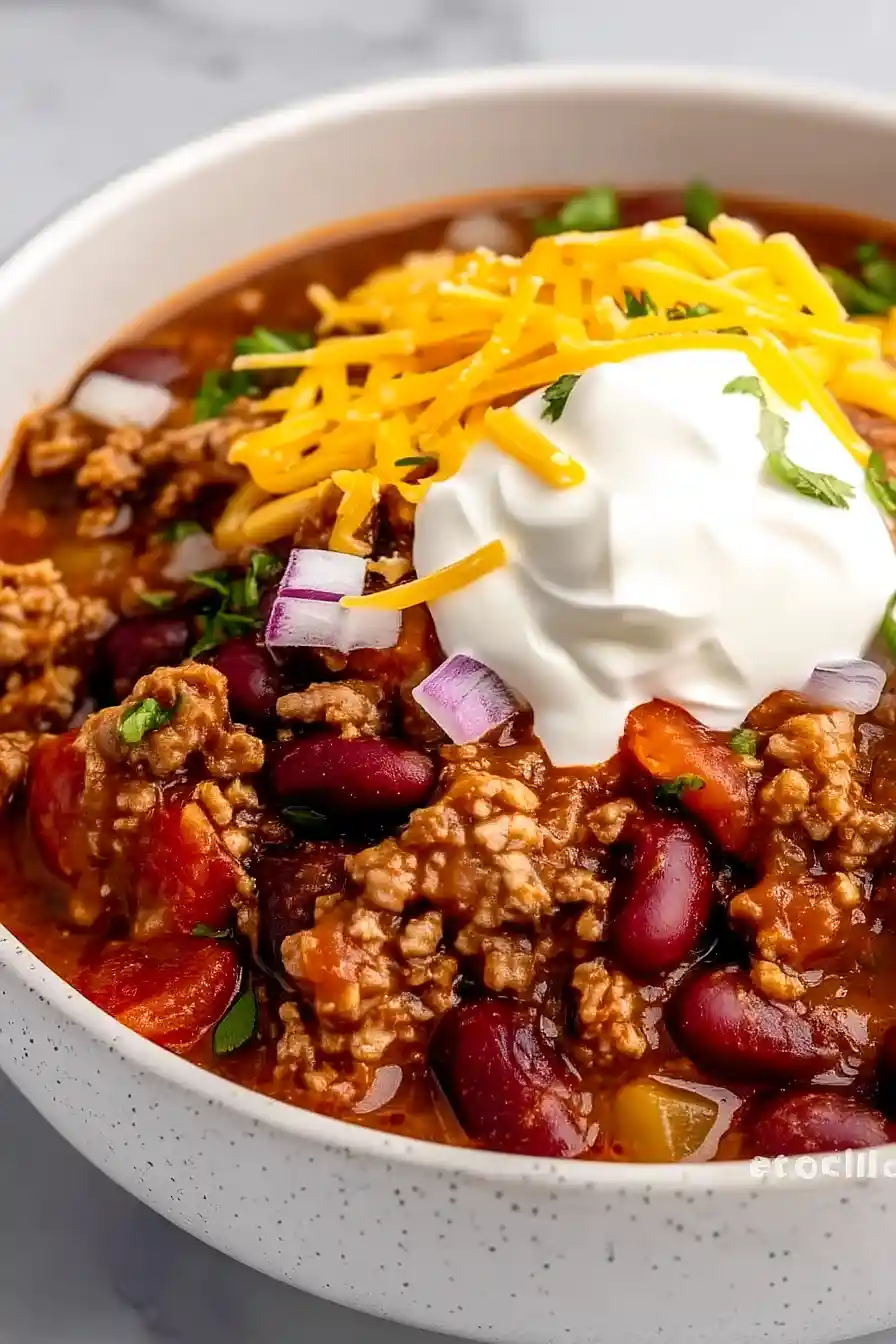 crockpot beef and sausage chili