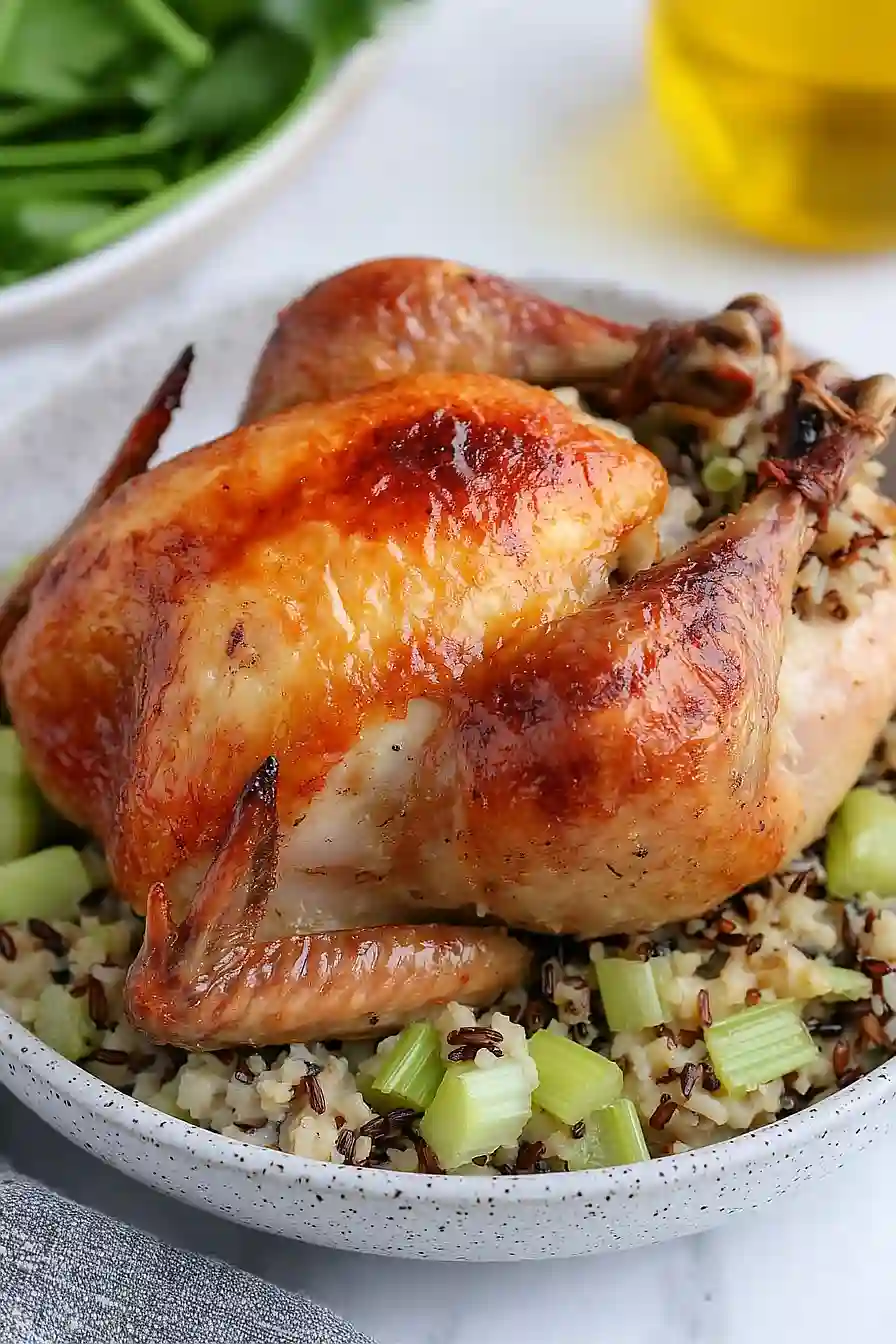 cornish hens with wild rice stuffing