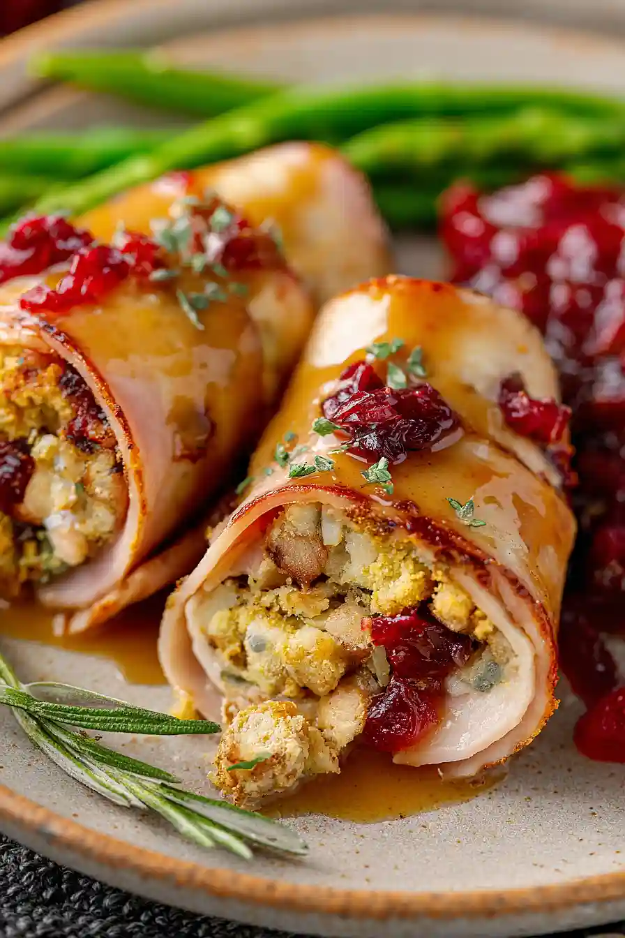 turkey and stuffing roll ups